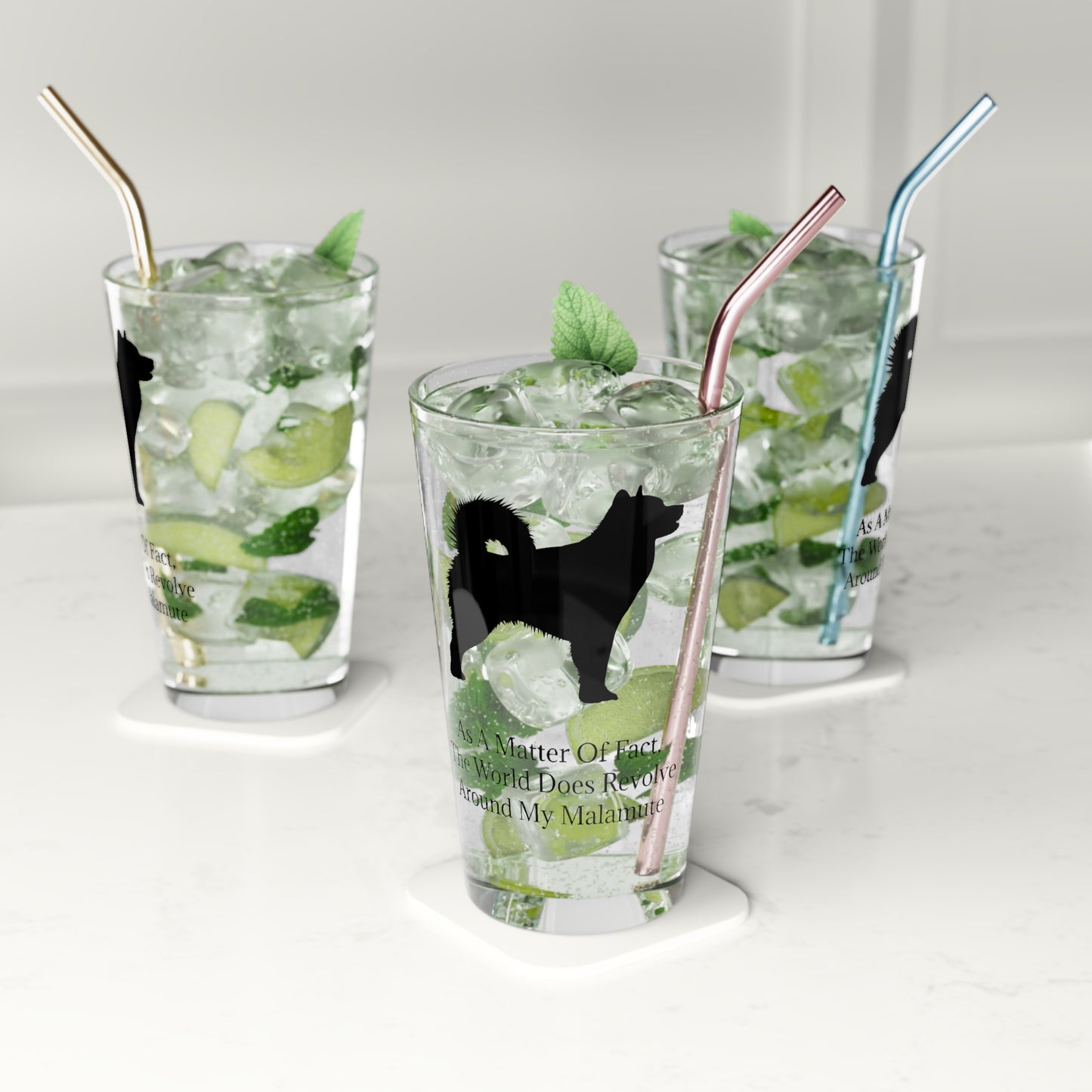 Matter Of Fact Malamute Drinking Glass
