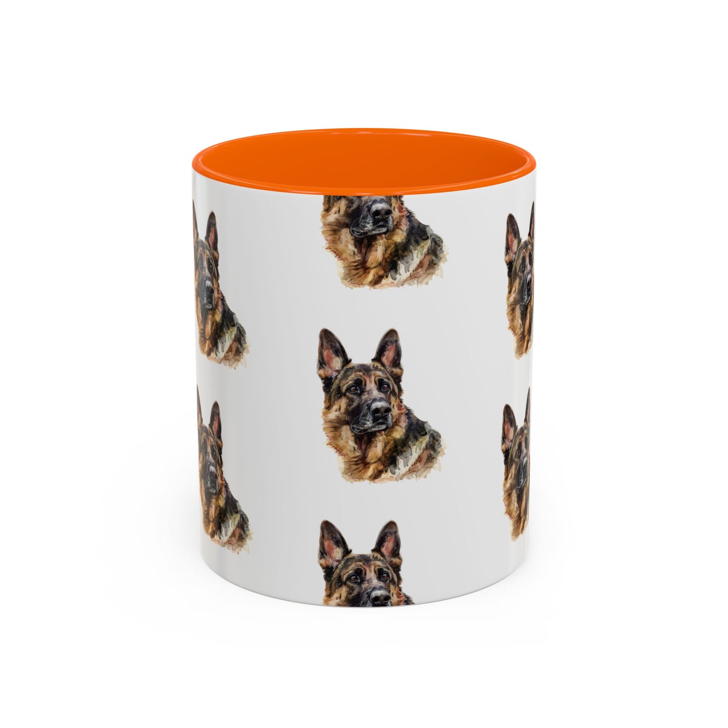 German Shepherd Head 2-Tone Coffee Mug
