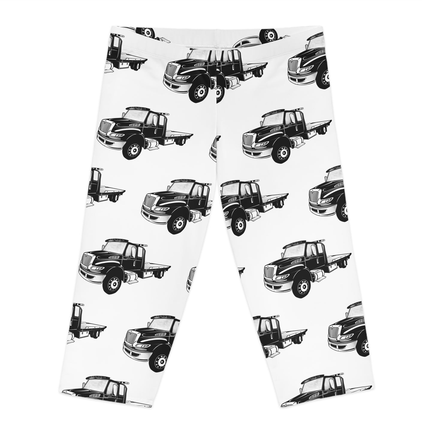 Flatbed Tow Truck Women's Capri Leggings