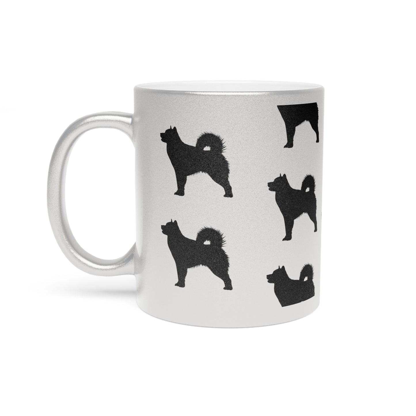 Malamute Silhouette Metallic Coffee Mug