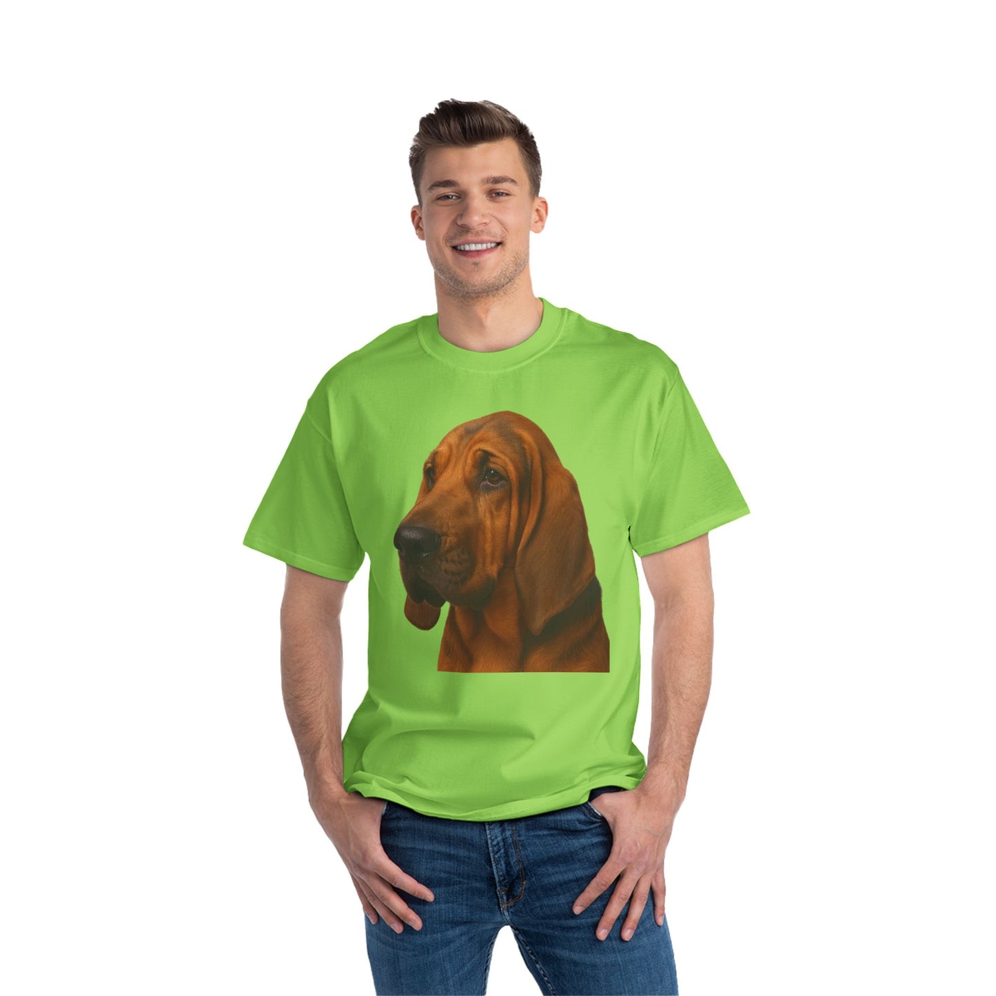 Bloodhound Head Men's Short-Sleeve Crewneck Tee