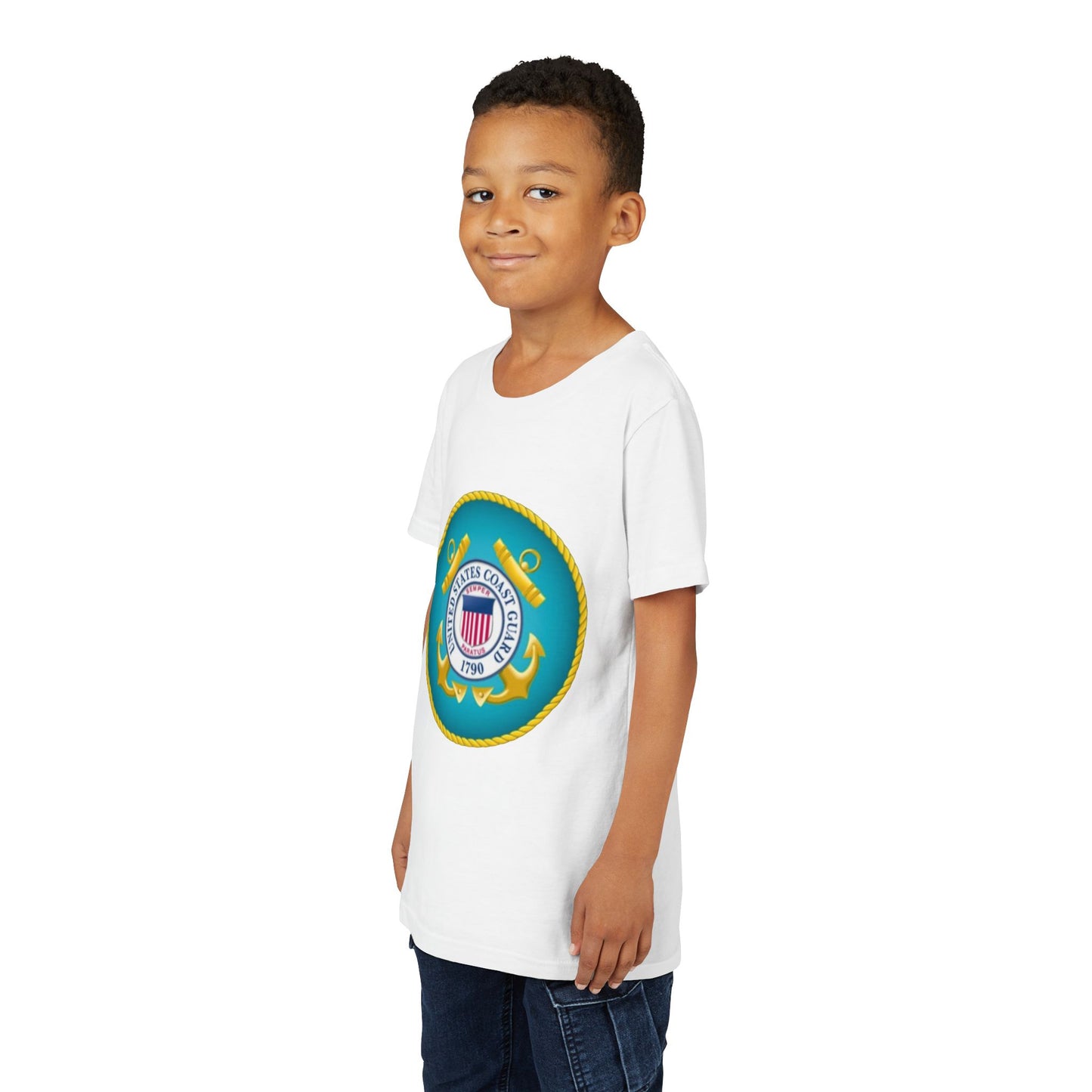 US Coast Guard Youth Unisex Short Sleeve Crewneck Tee