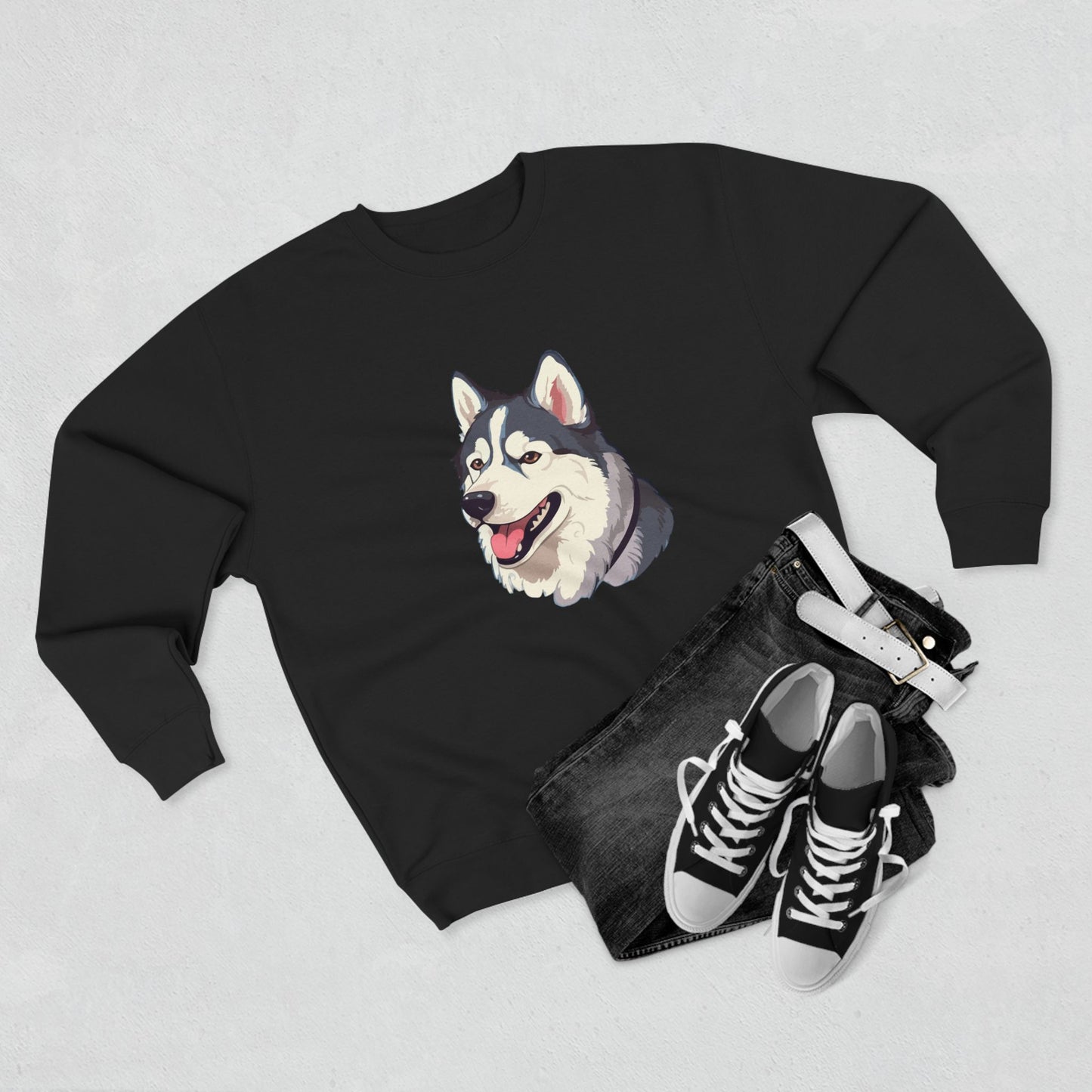 Malamute Head Unisex Crewneck Sweatshirt