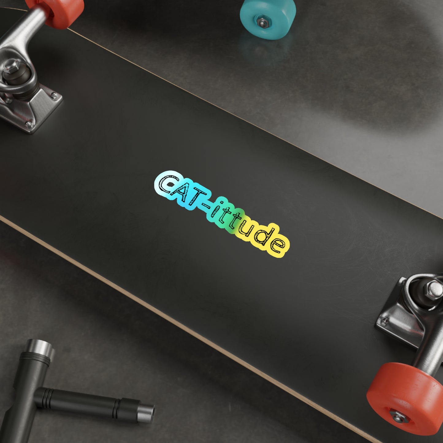 CAT-ittude Holographic Sticker