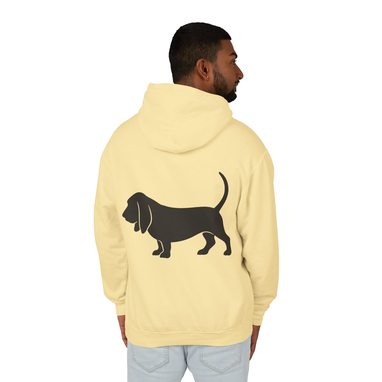 Basset Hound Silhouette Unisex Lightweight Hoodie