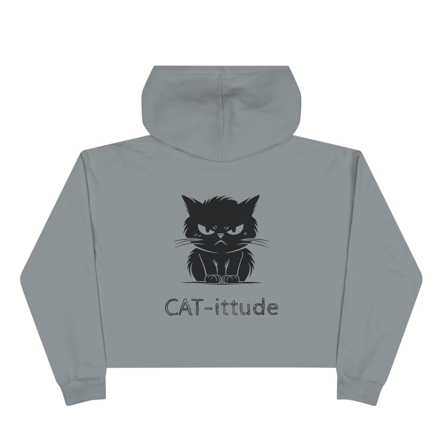 CAT-ittude Women's Crop Hoodie
