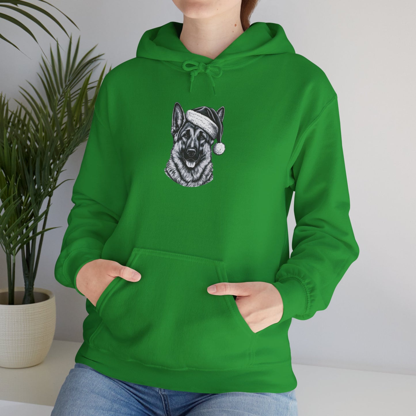 Santa Paws German Shepherd Unisex Hoodie