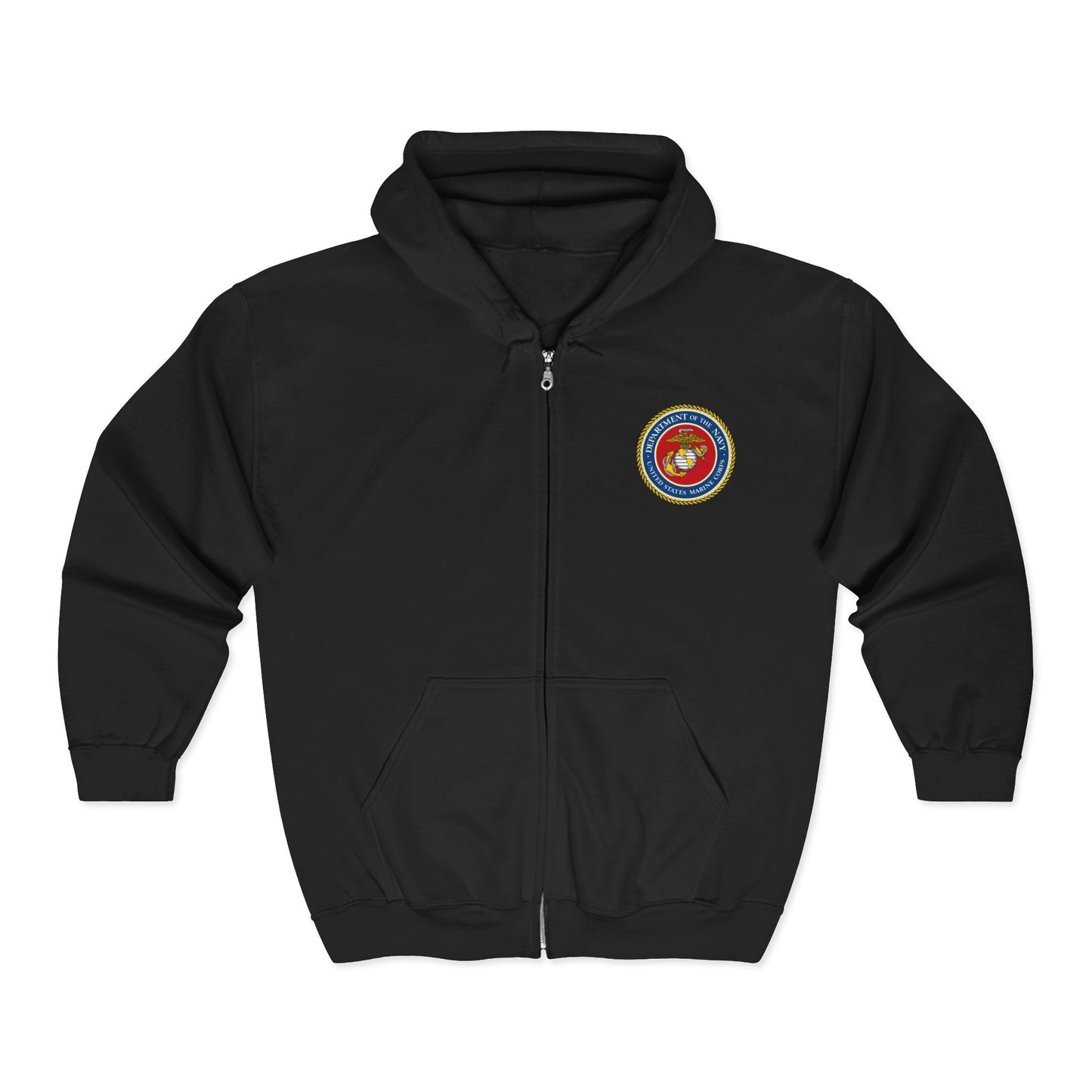 US Marine Corps Unisex Full Zip Hoodie