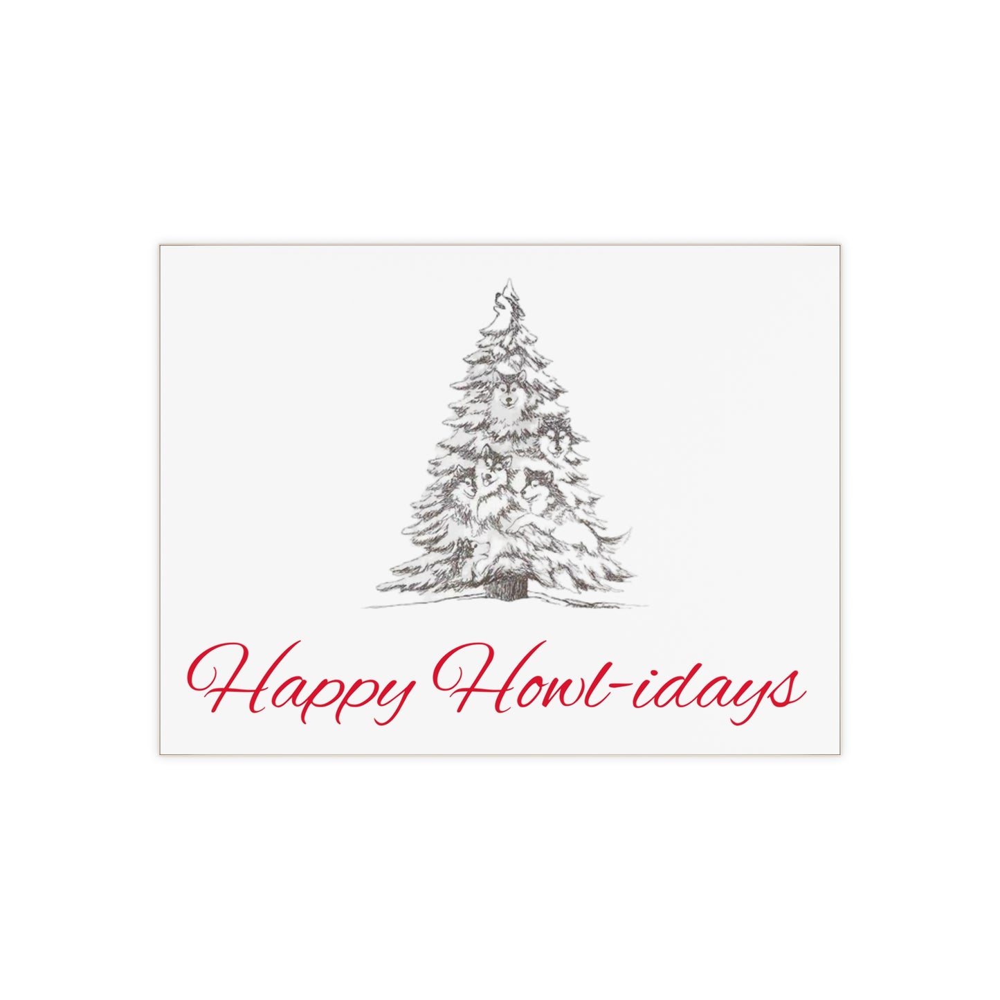 Happy Howl-idays Ceramic Photo Tile
