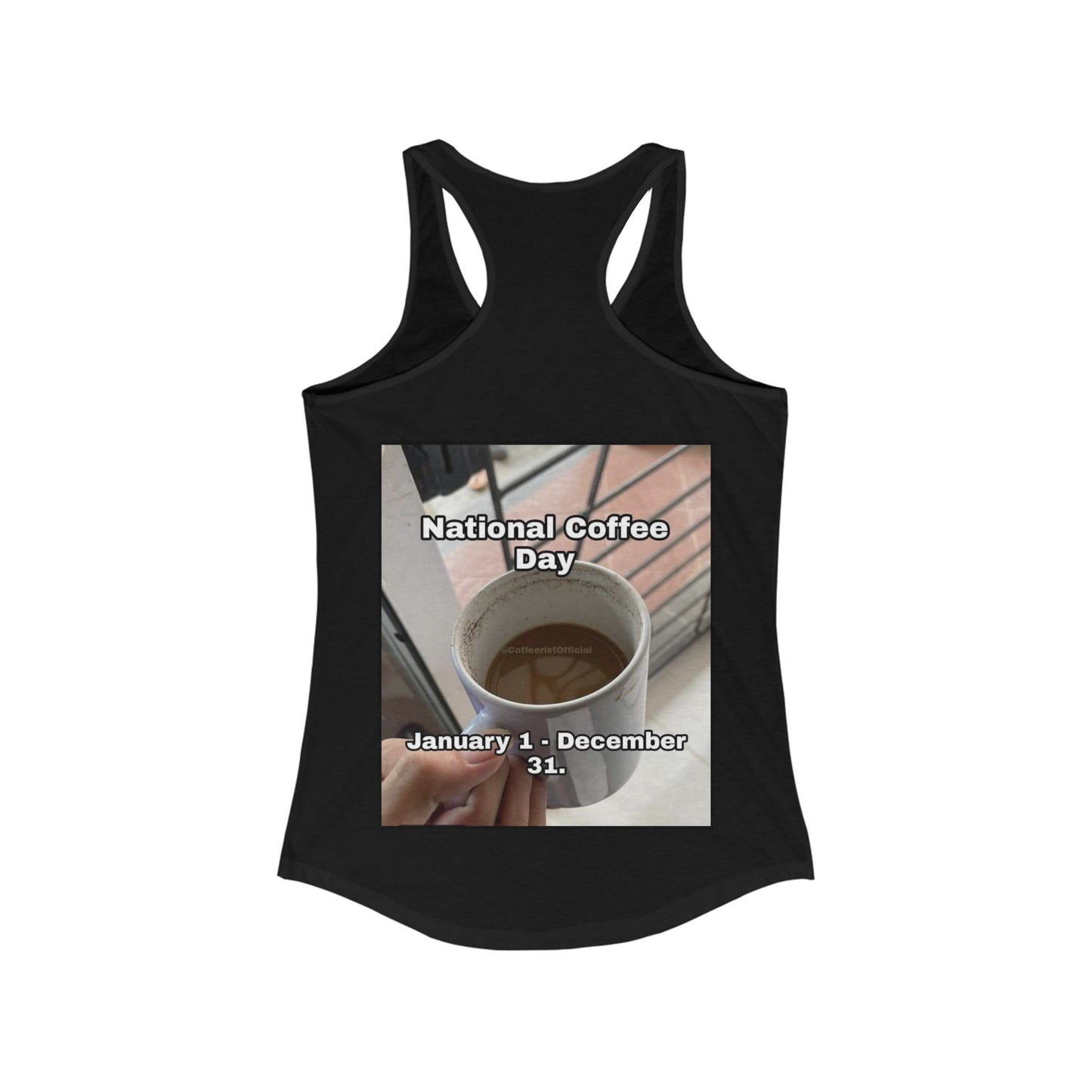 National Coffee Day Women's Racerback Tank