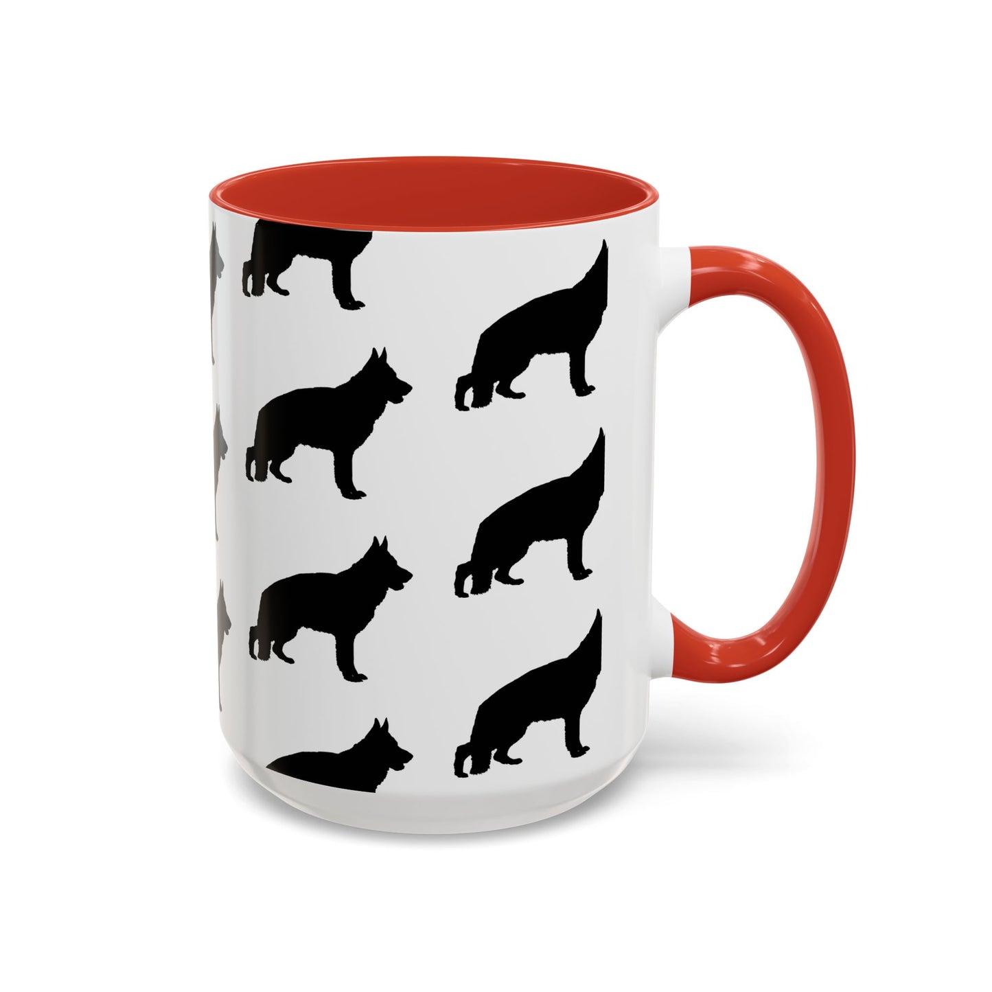 German Shepherd Silhouette 2-Tone Coffee Mug