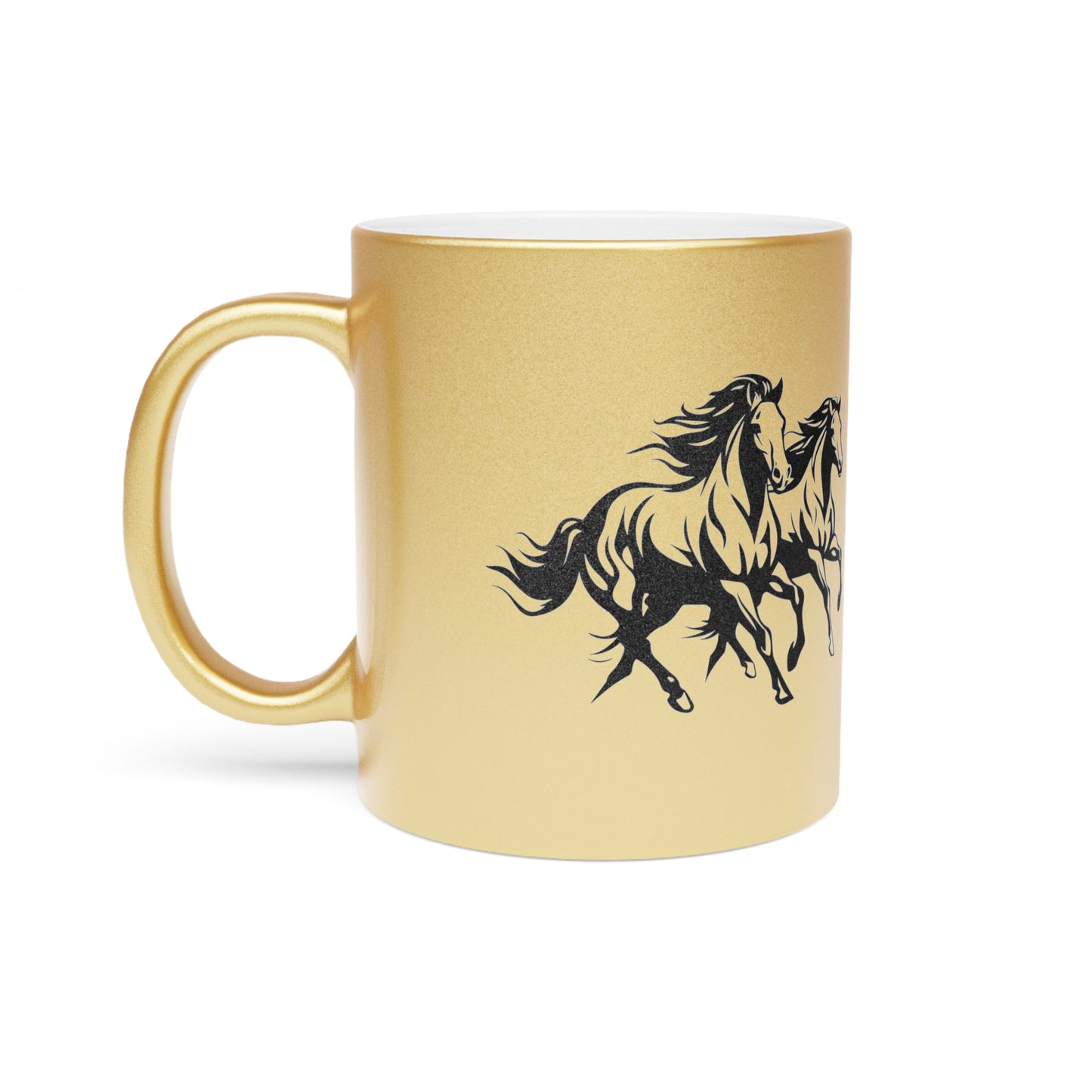 Horsin' Around Metallic Coffee Mug