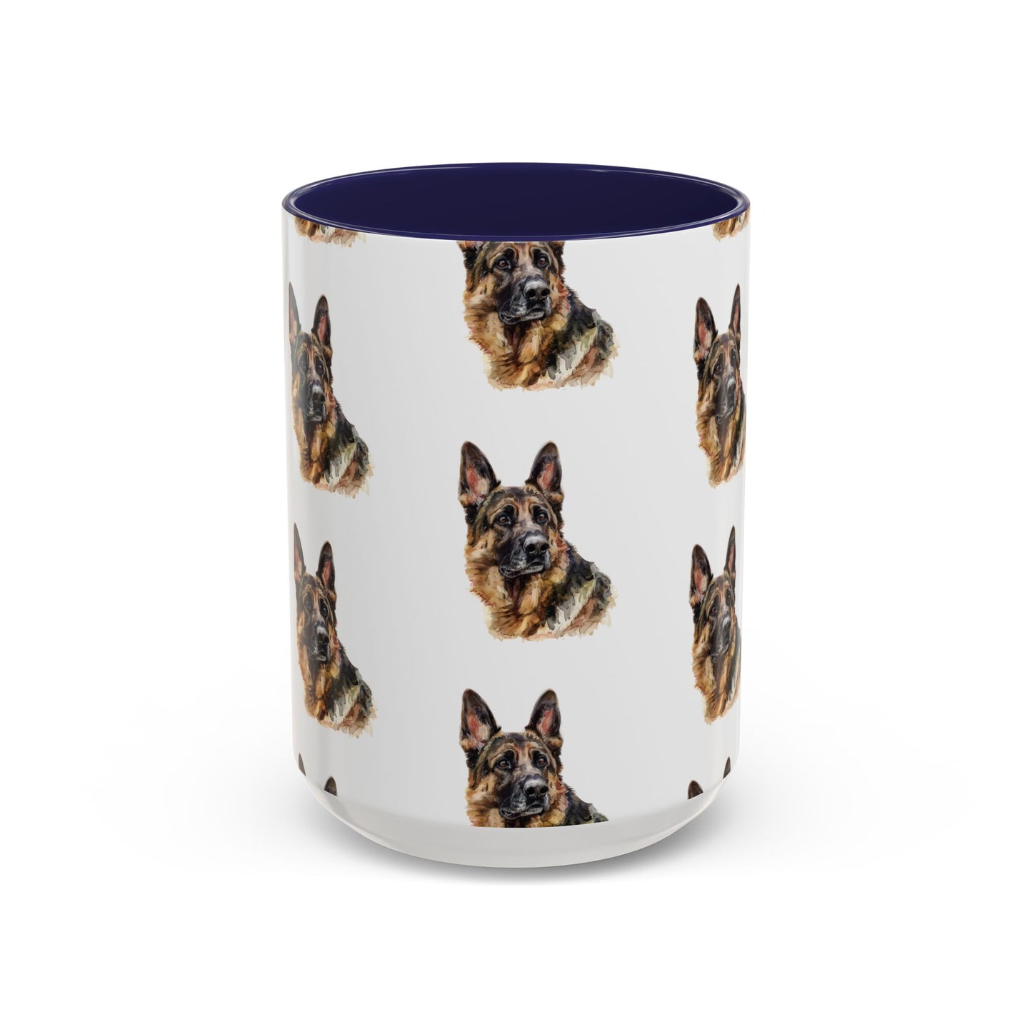 German Shepherd Head 2-Tone Coffee Mug
