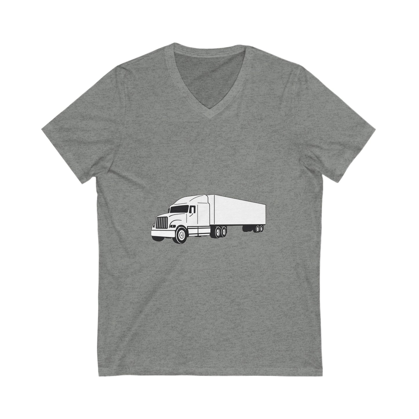 Semi Truck Unisex Short Sleeve V-Neck Tee