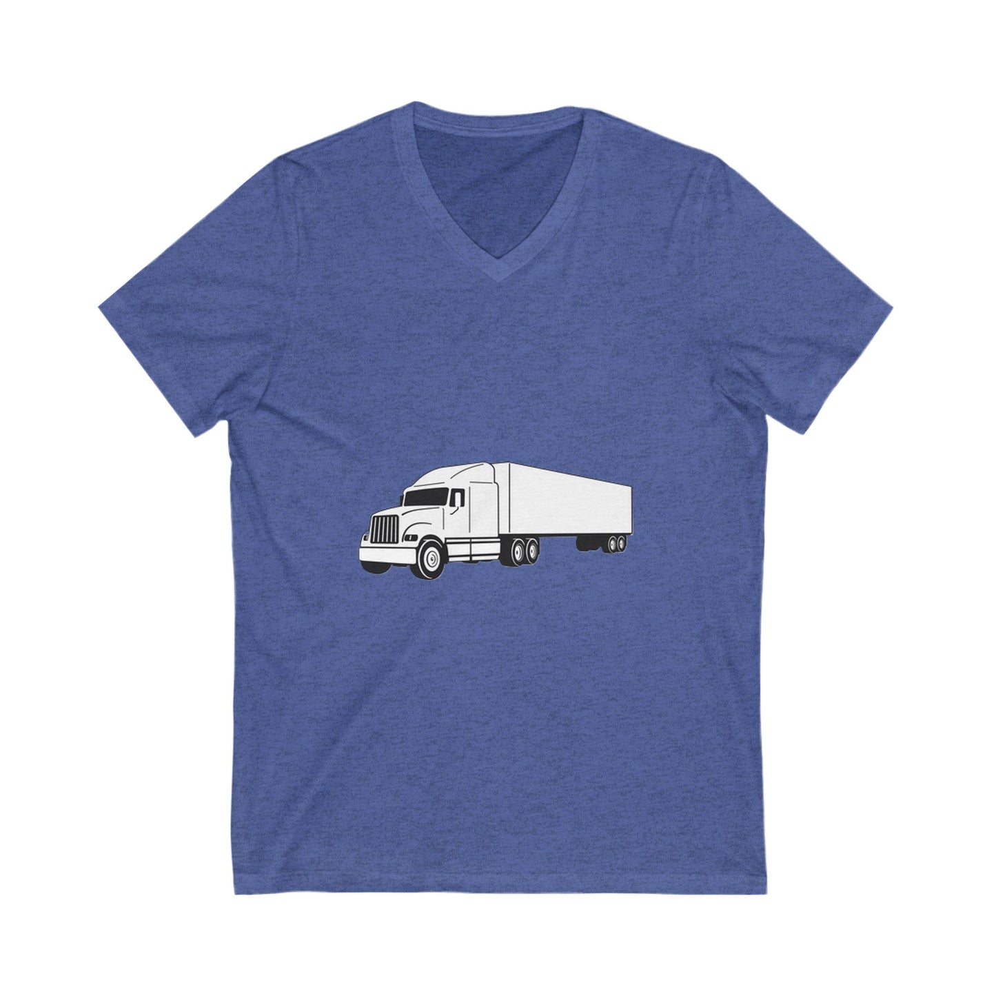 Semi Truck Unisex Short Sleeve V-Neck Tee