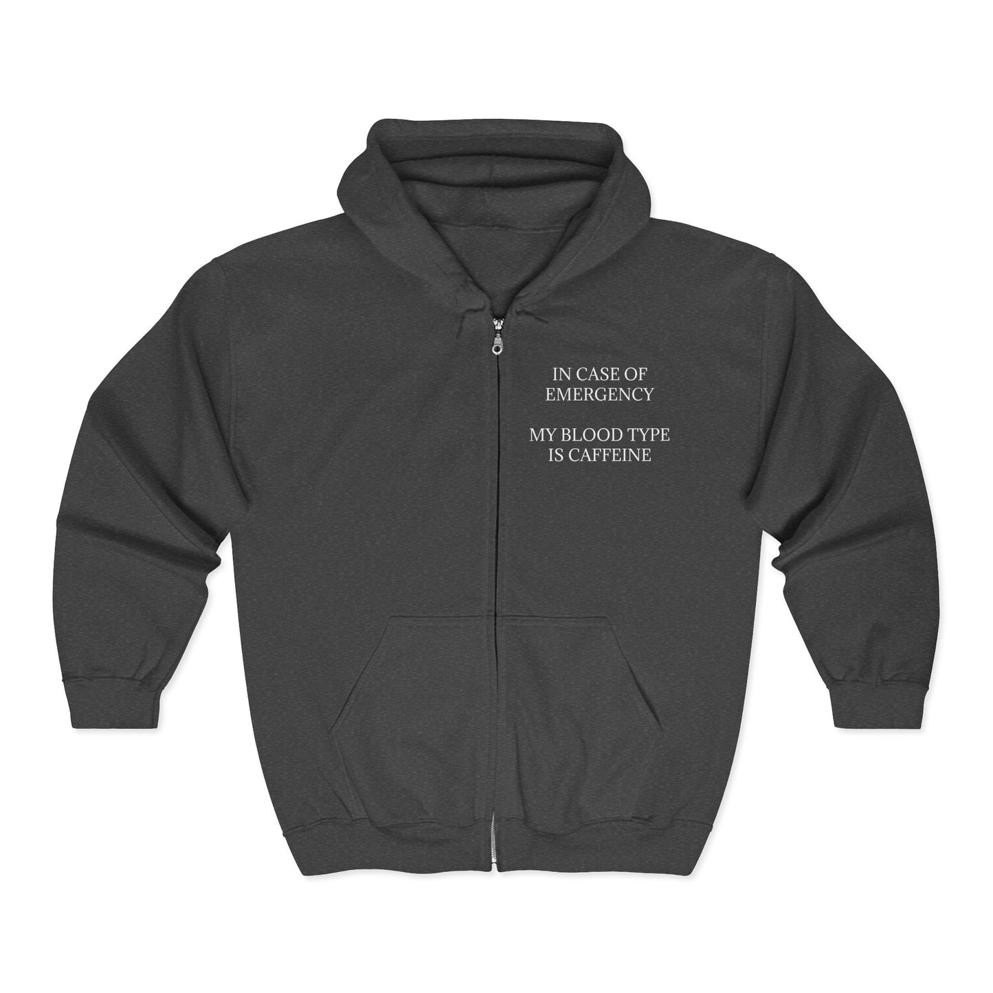 Blood Type Unisex Full Zip Hoodie