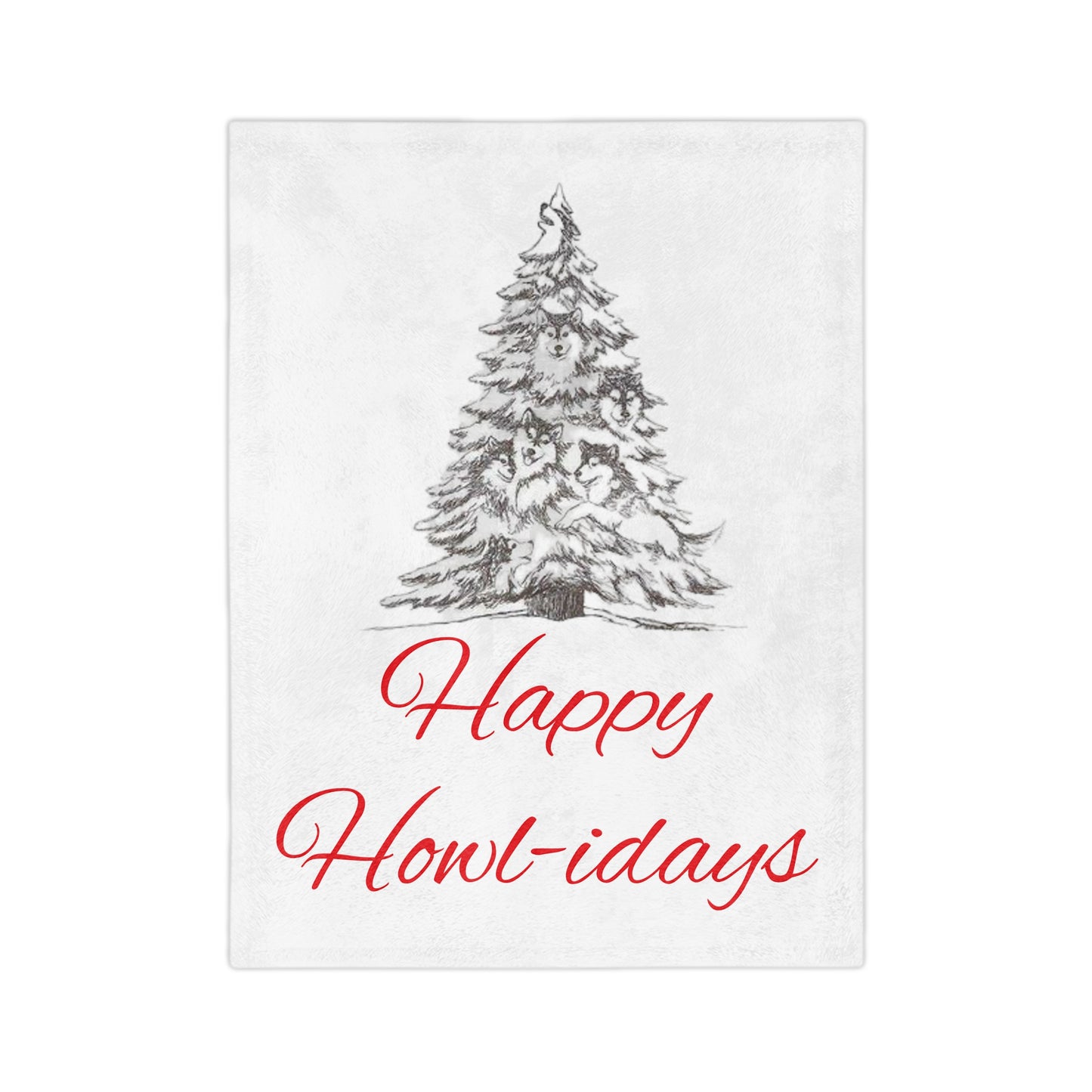 Happy Howl-idays Velveteen Microfiber Blanket