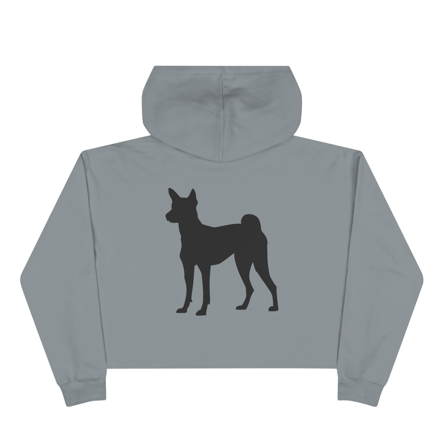 Basenji Silhouette Women's Crop Hoodie