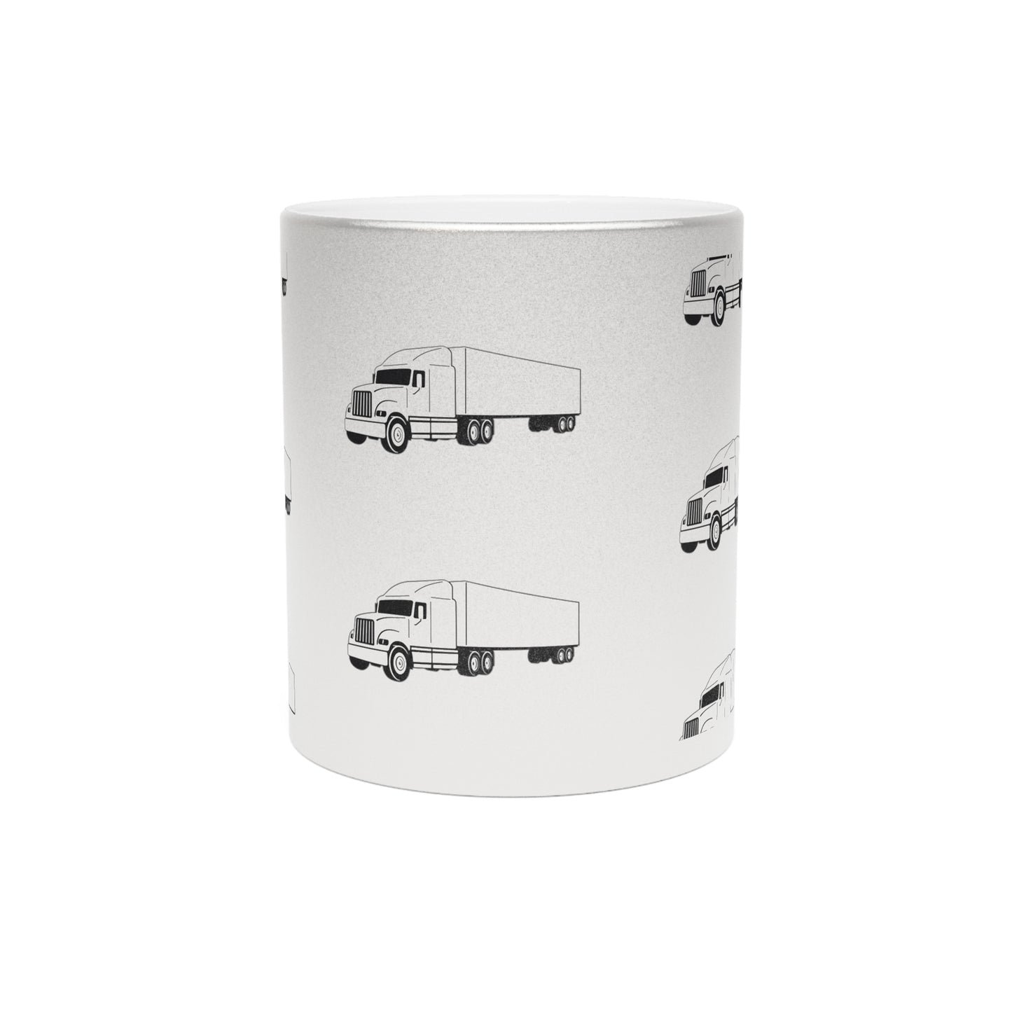 Semi Truck Metallic Coffee Mug