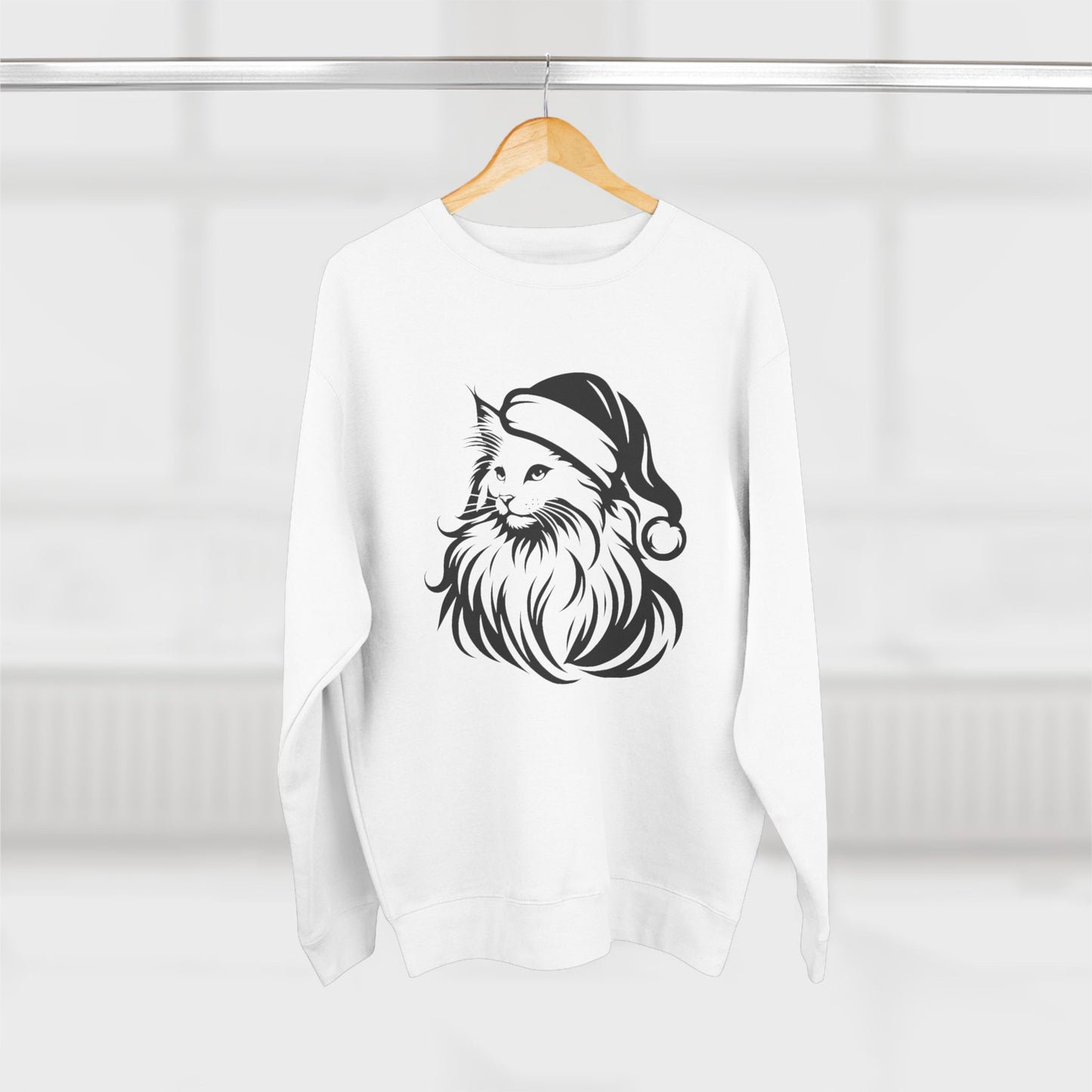 Santa Paws Cat Unisex Crewneck Sweatshirt