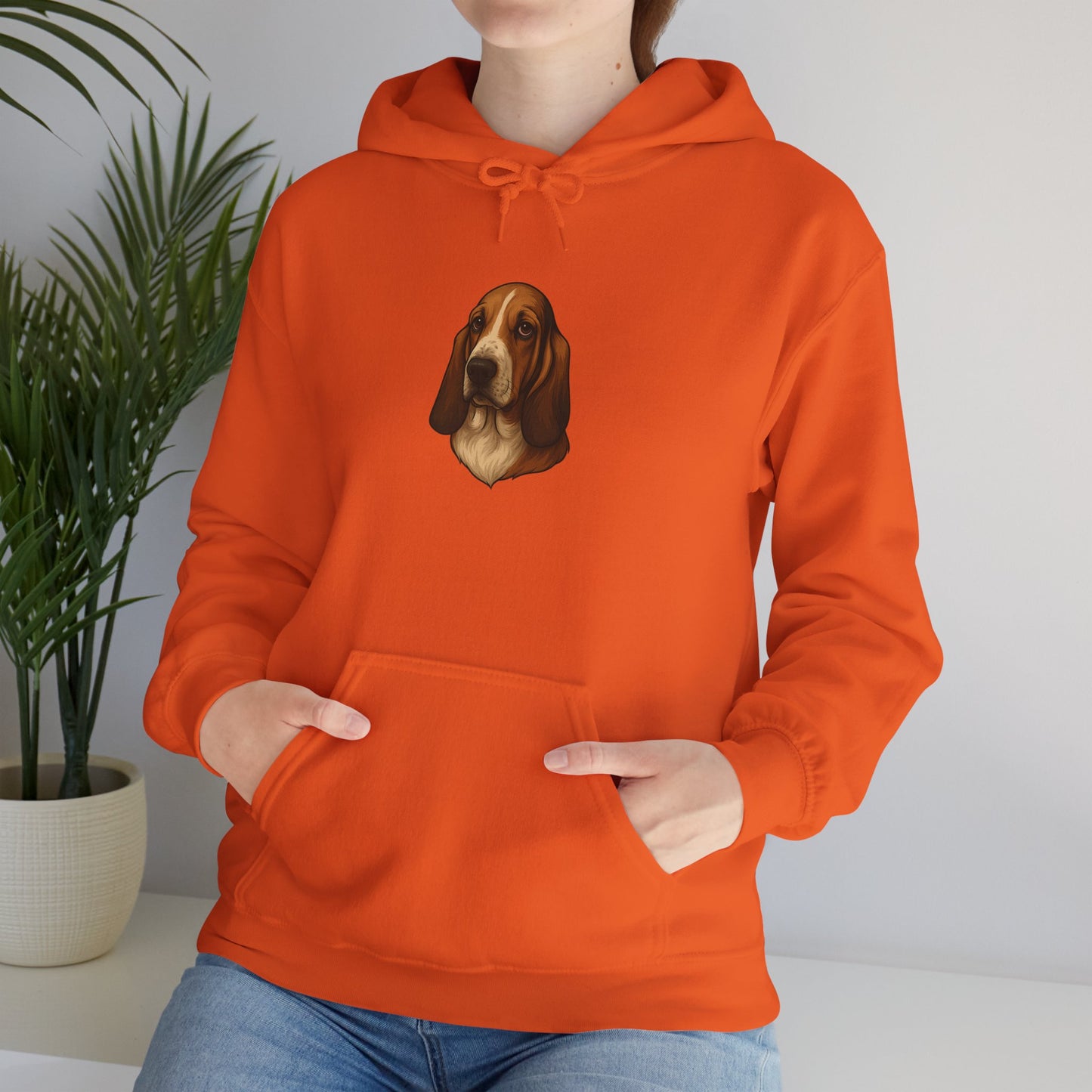 Basset Hound Head Unisex Hoodie