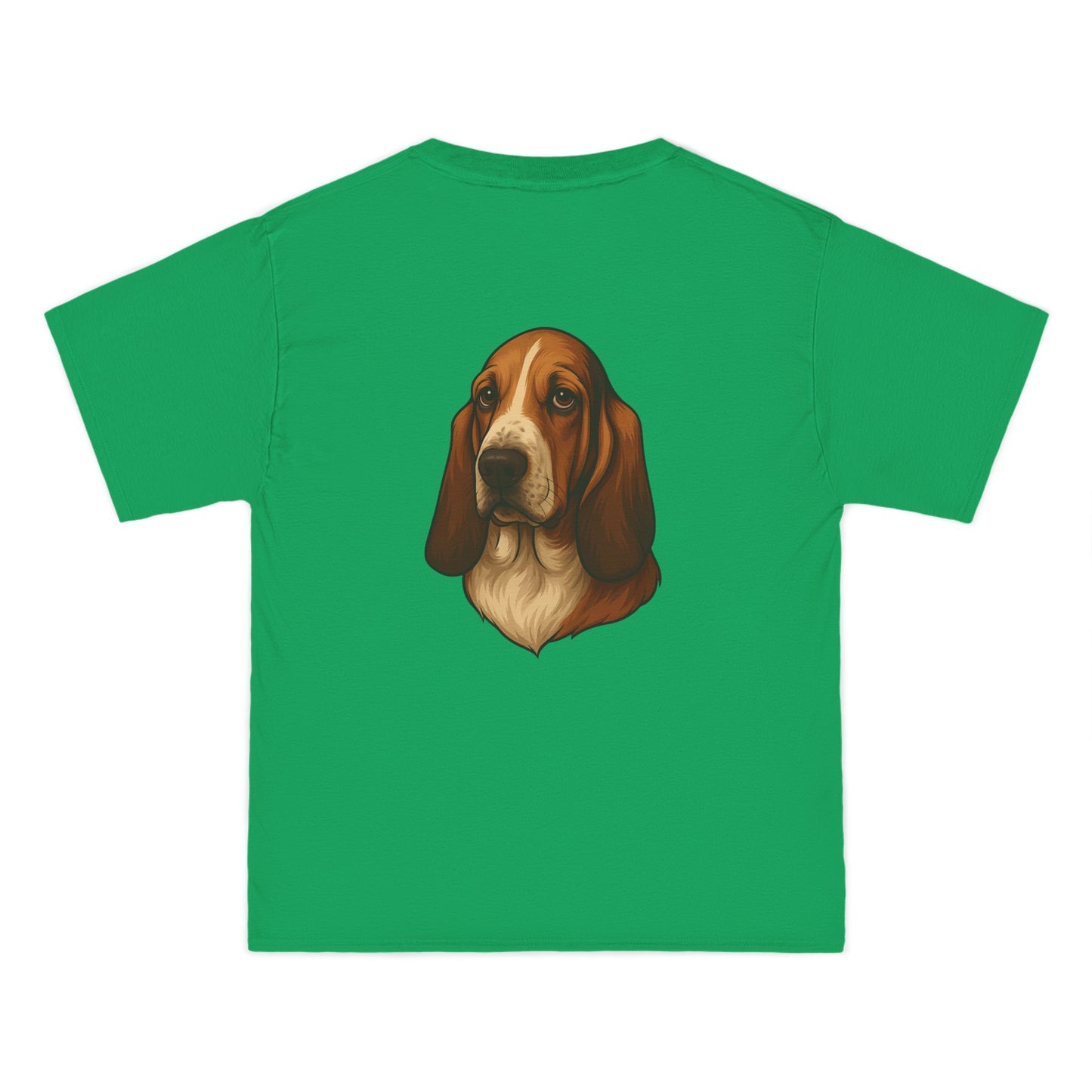 Basset Hound Head Men's Short-Sleeve Crewneck Tee