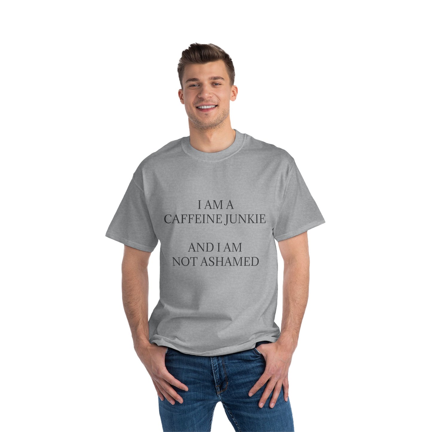 Caffeine Junkie Men's Short-Sleeve Crewneck Tee