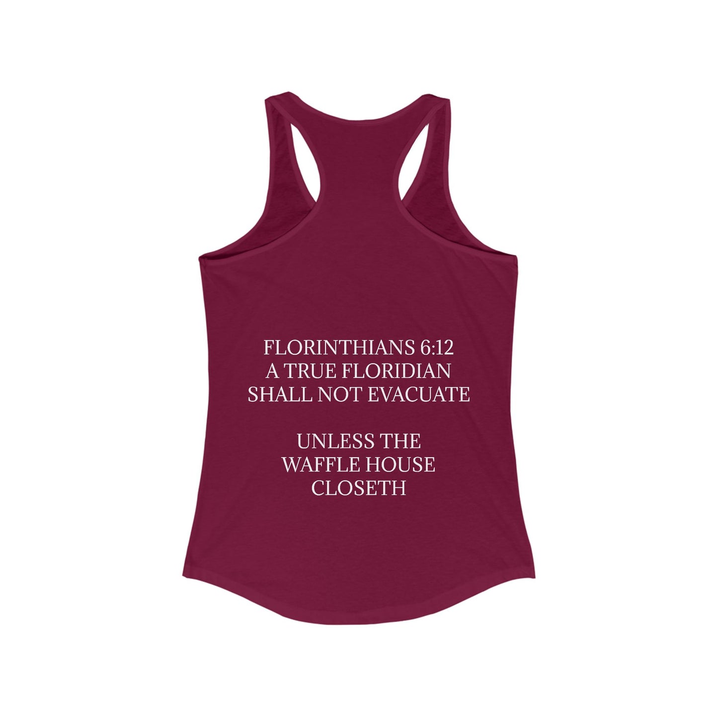 Florinthians 6:12 Women's Racerback Tank