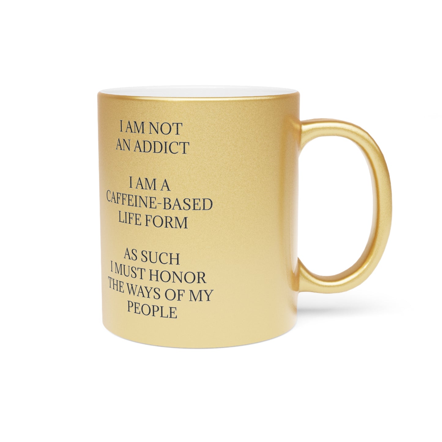 Not An Addict Metallic Coffee Mug
