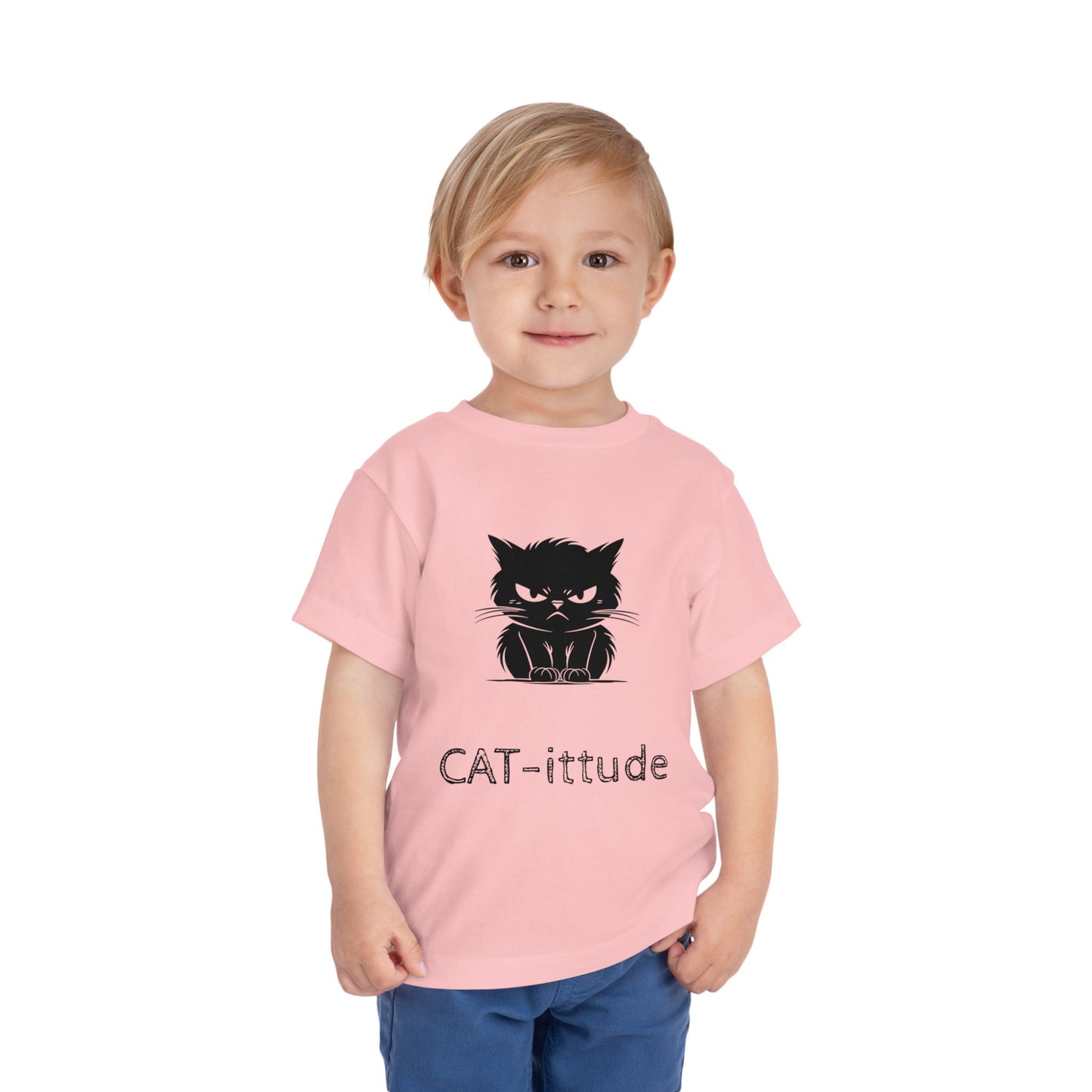 CAT-itude Toddler Unisex Short Sleeve Crewneck Tee