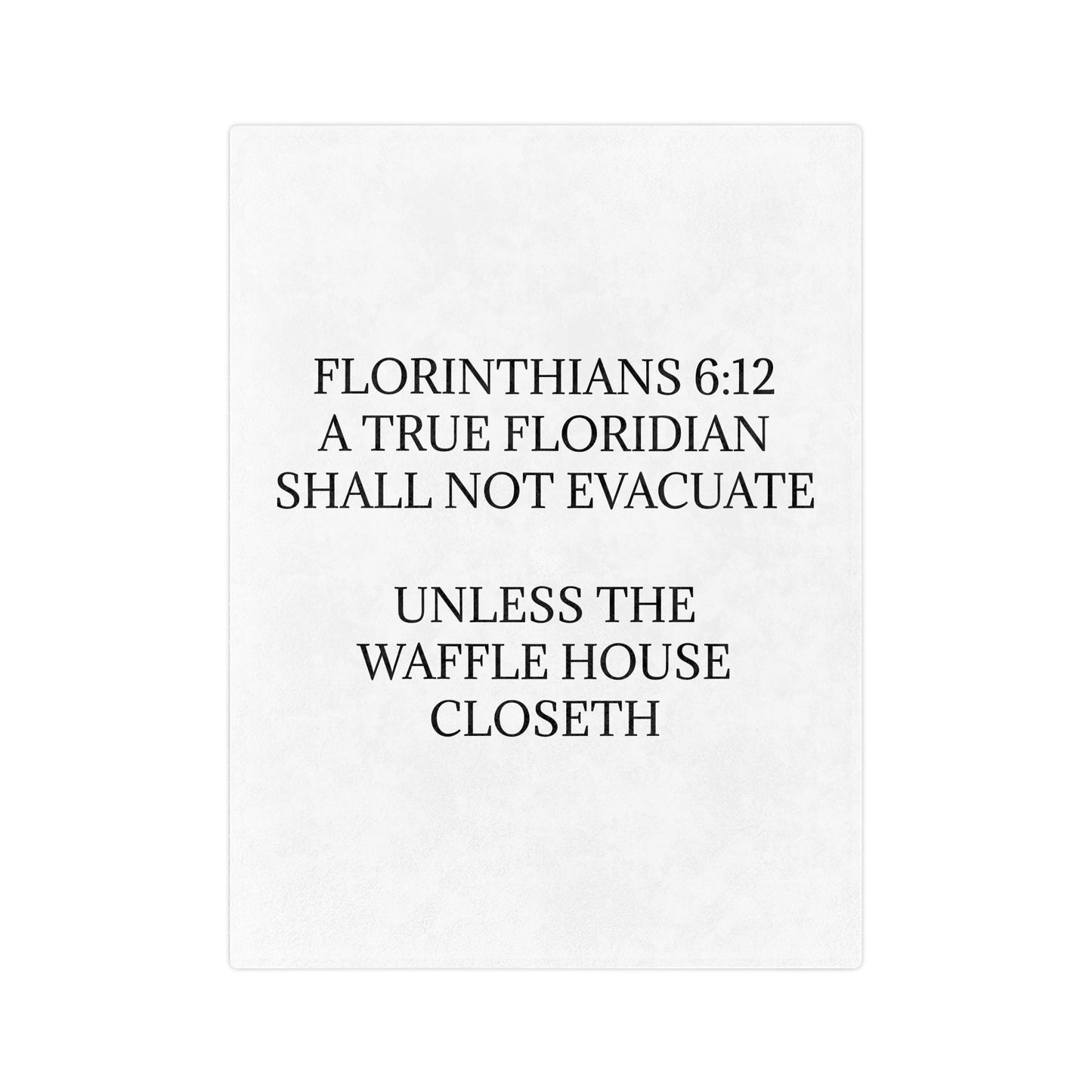Florinthians 6:12 Velveteen Microfiber Blanket
