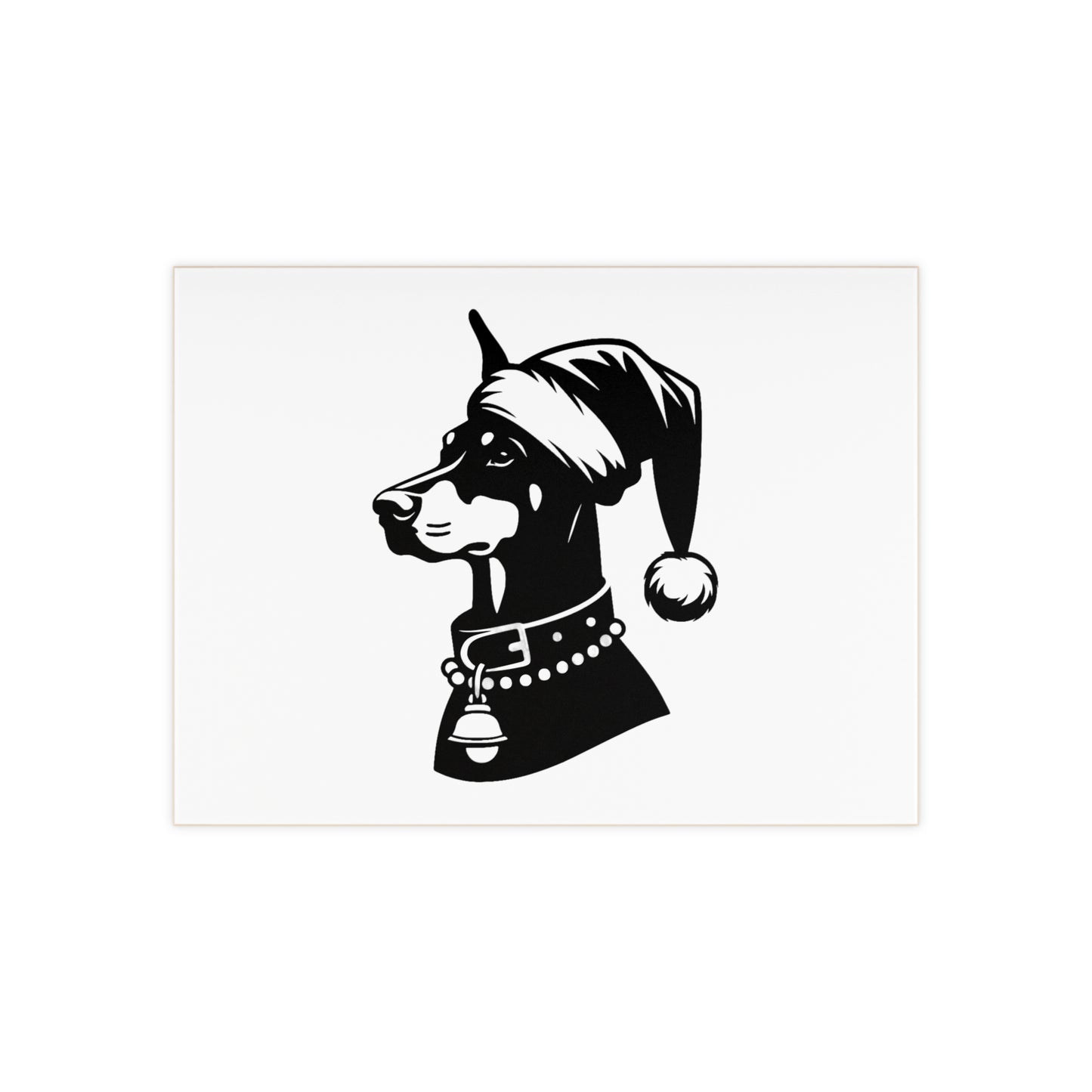 Santa Paws Doberman Ceramic Photo Tile