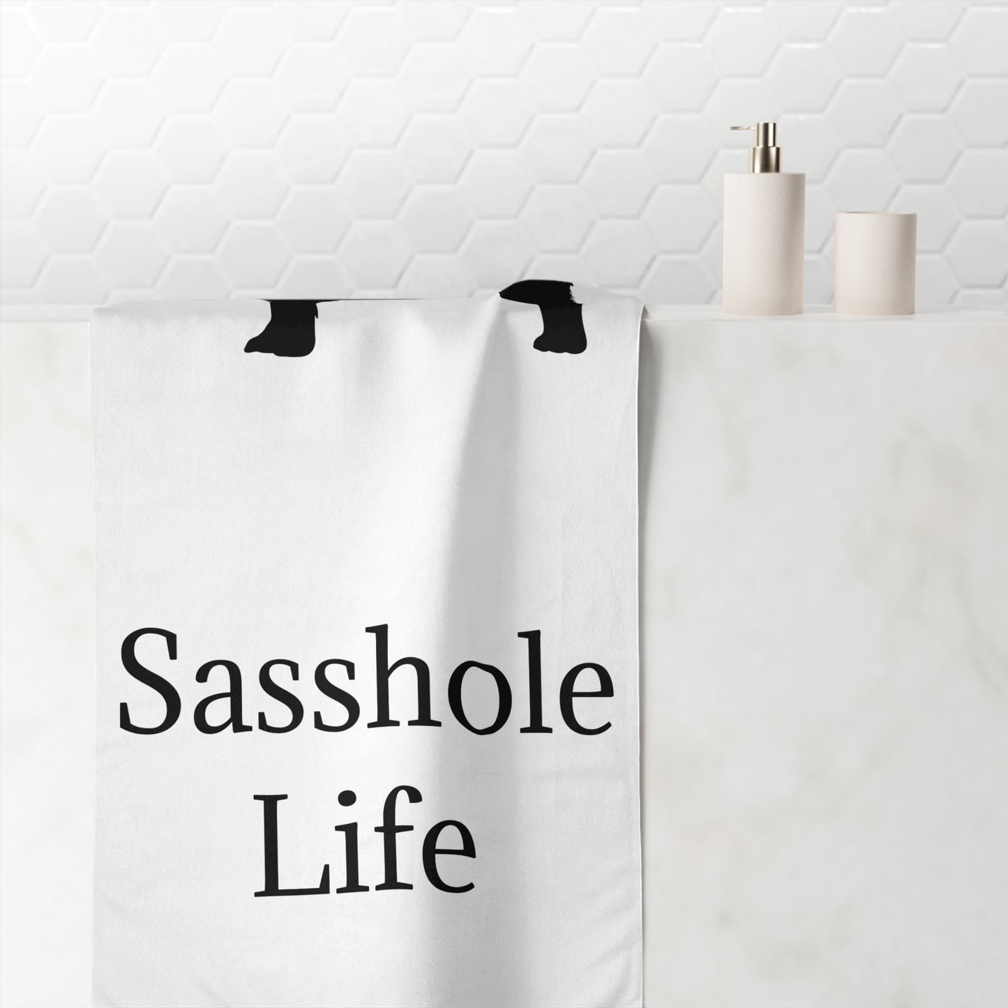 Sasshole Life Mink-Cotton Beach Towel