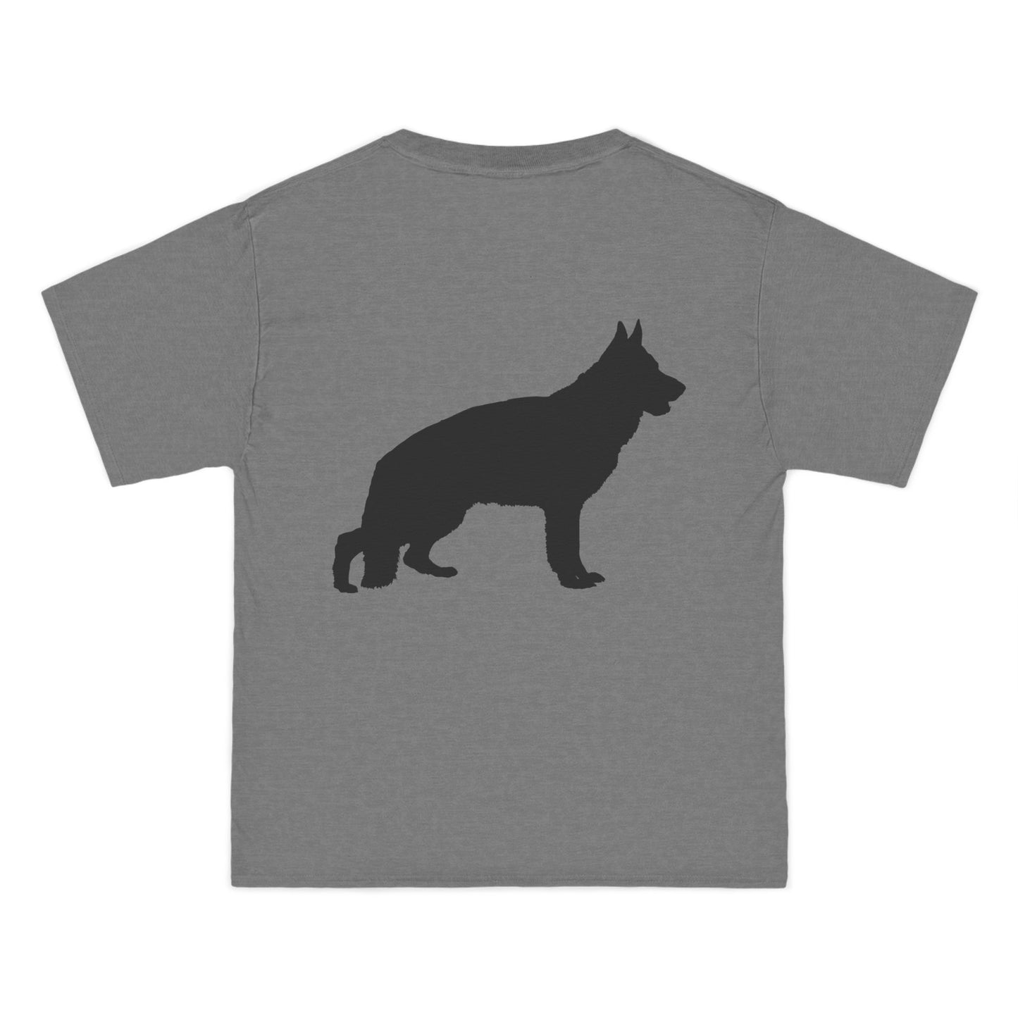 German Shepherd Silhouette Men's Short-Sleeve Crewneck Tee
