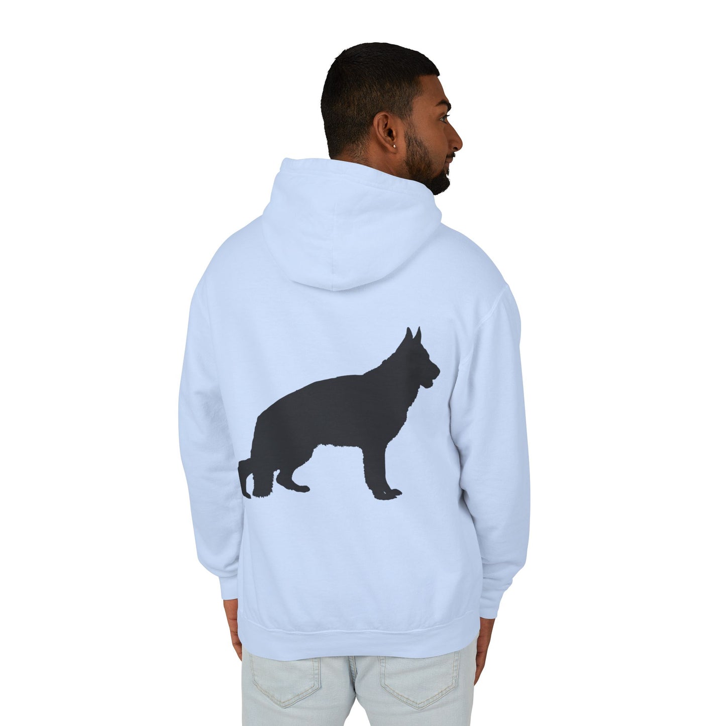 German Shepherd Silhouette Unisex Lightweight Hoodie
