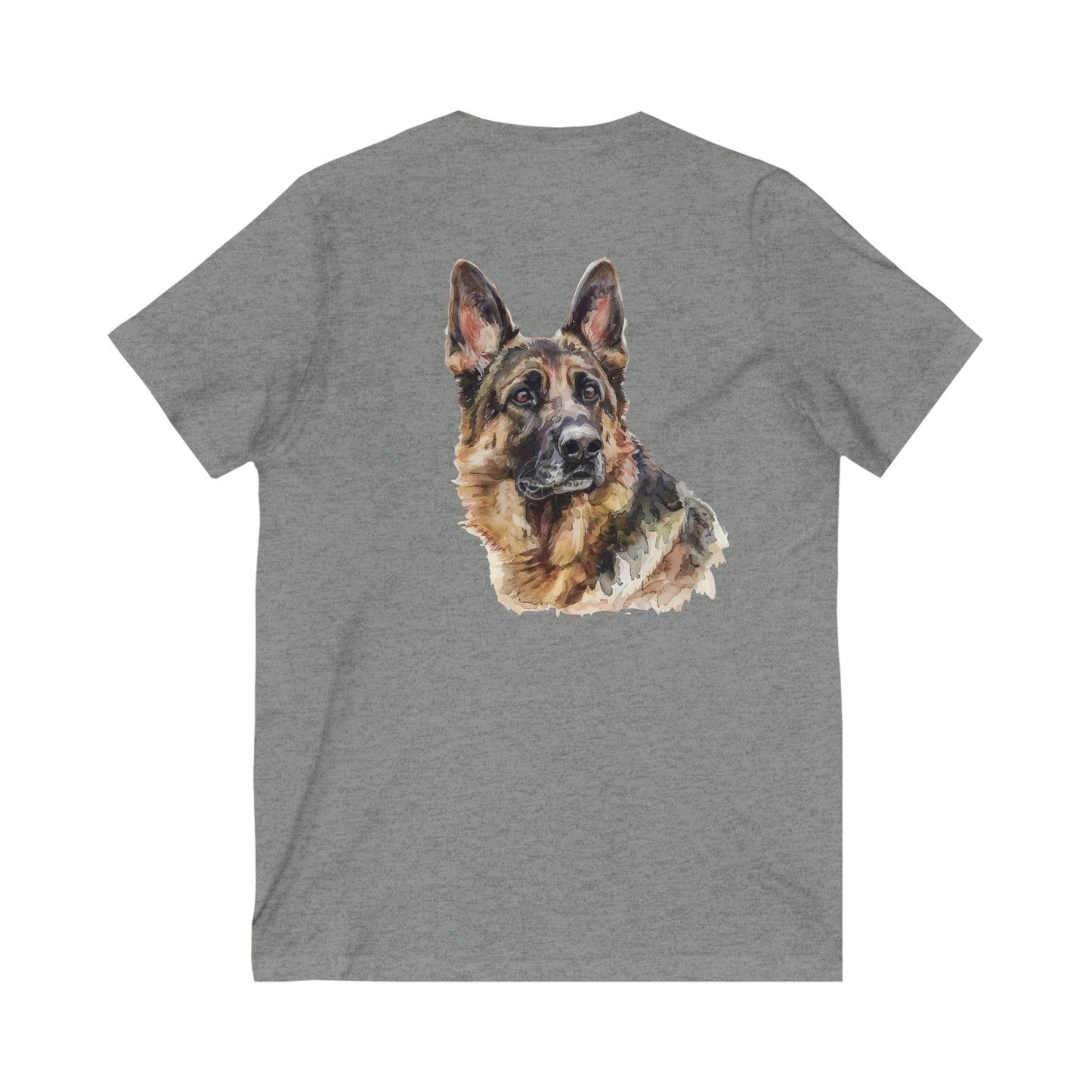 German Shepherd Head Unisex Short Sleeve V-Neck Tee