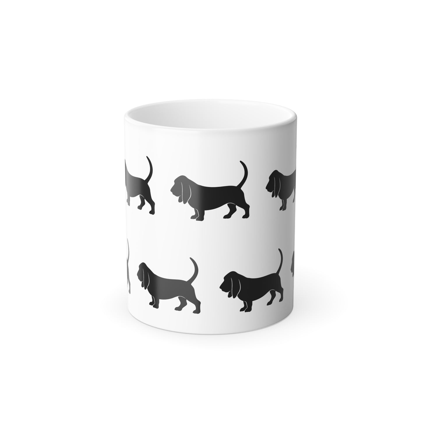 Basset Hound Silhouette Color Changing Mug