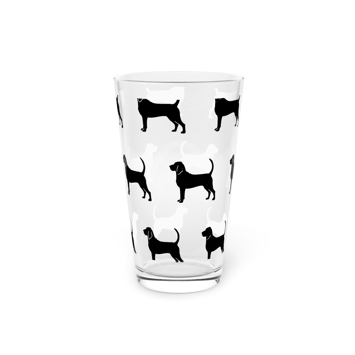Bloodhound Silhouette Drinking Glass