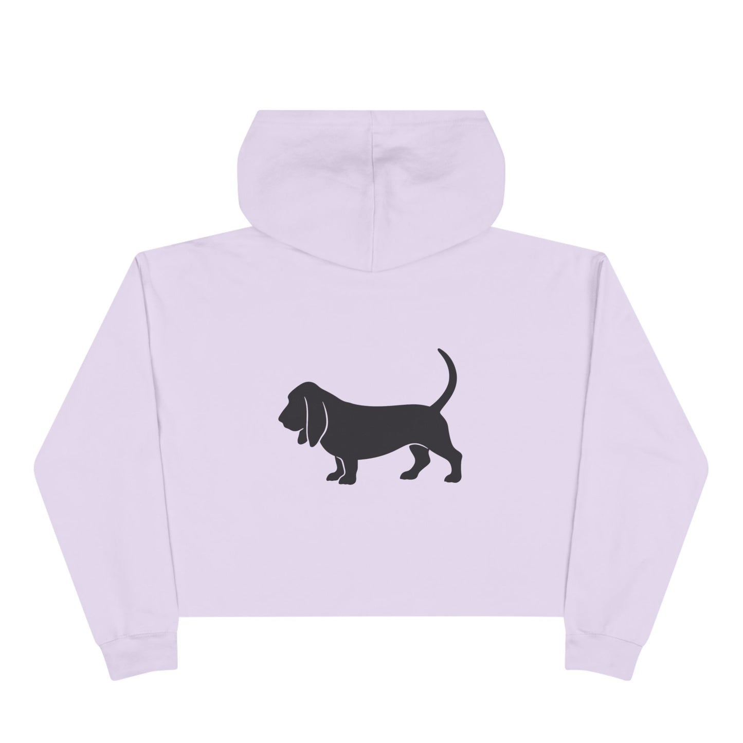 Basset Hound Silhouette Women's Crop Hoodie