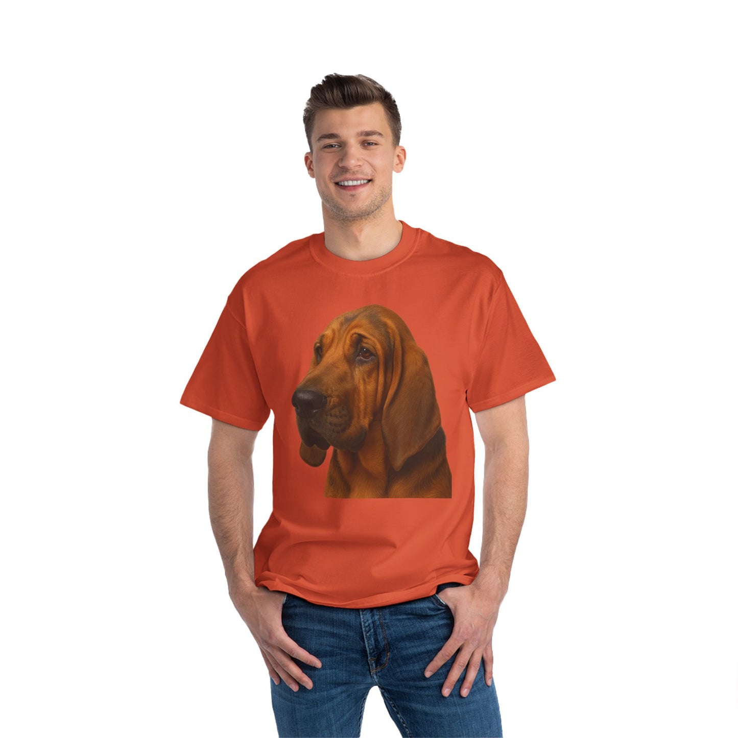 Bloodhound Head Men's Short-Sleeve Crewneck Tee