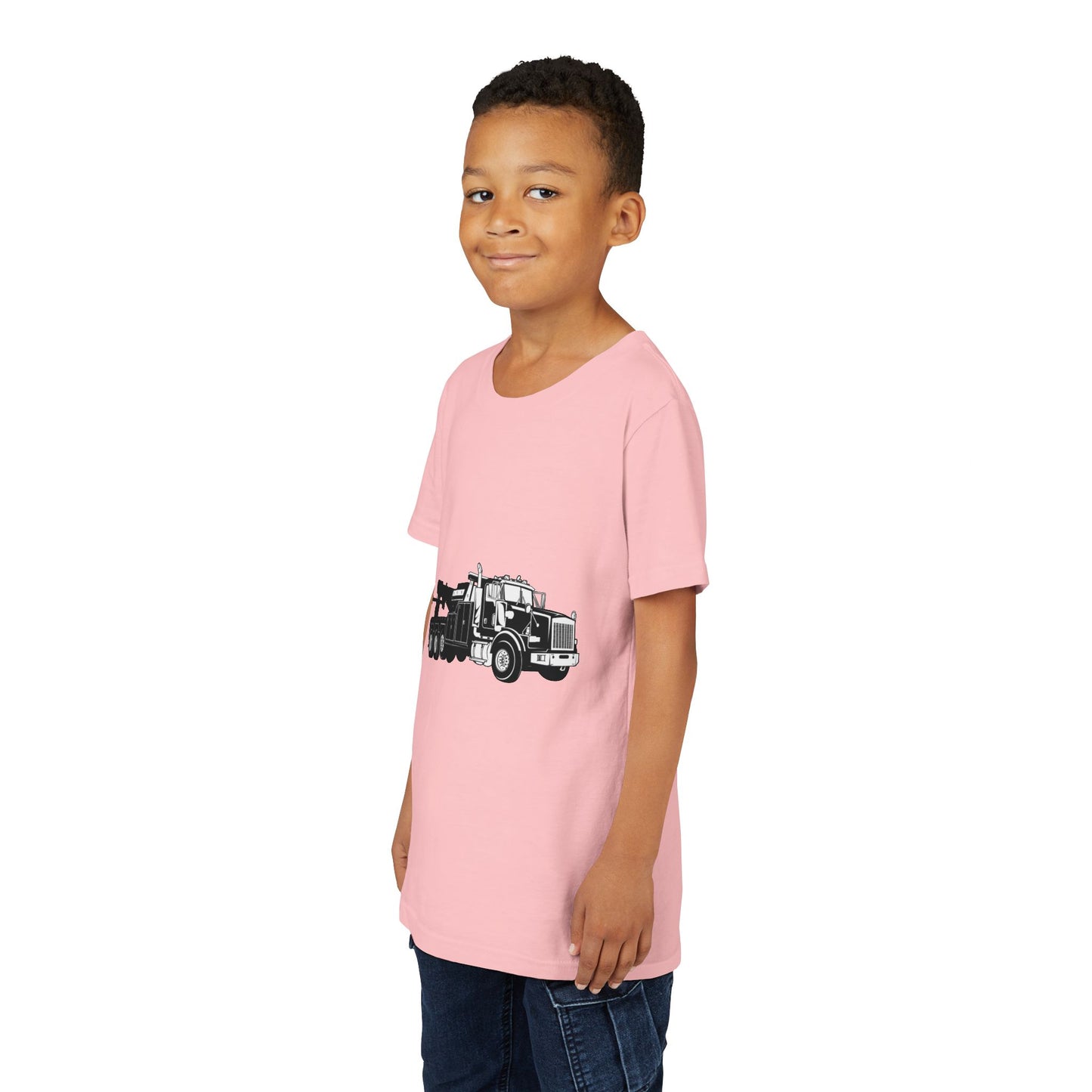 Heavy Tow Truck Youth Unisex Short Sleeve Crewneck Tee