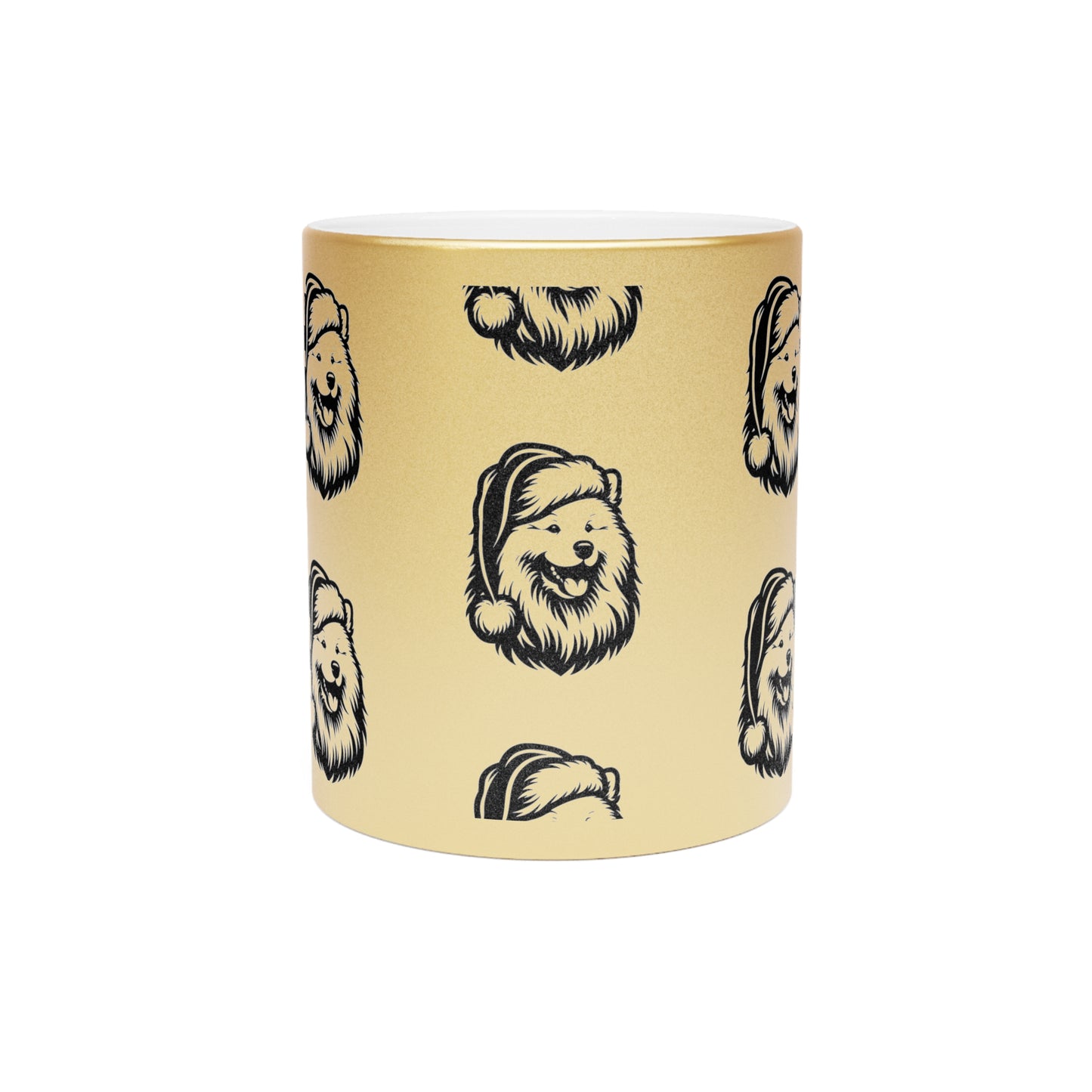 Santa Paws Samoyed Metallic Coffee Mug