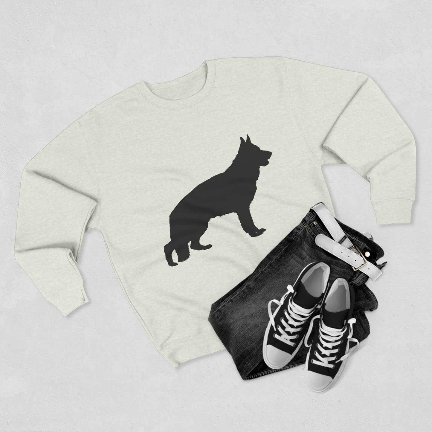 German Shepherd Silhouette Unisex Crewneck Sweatshirt
