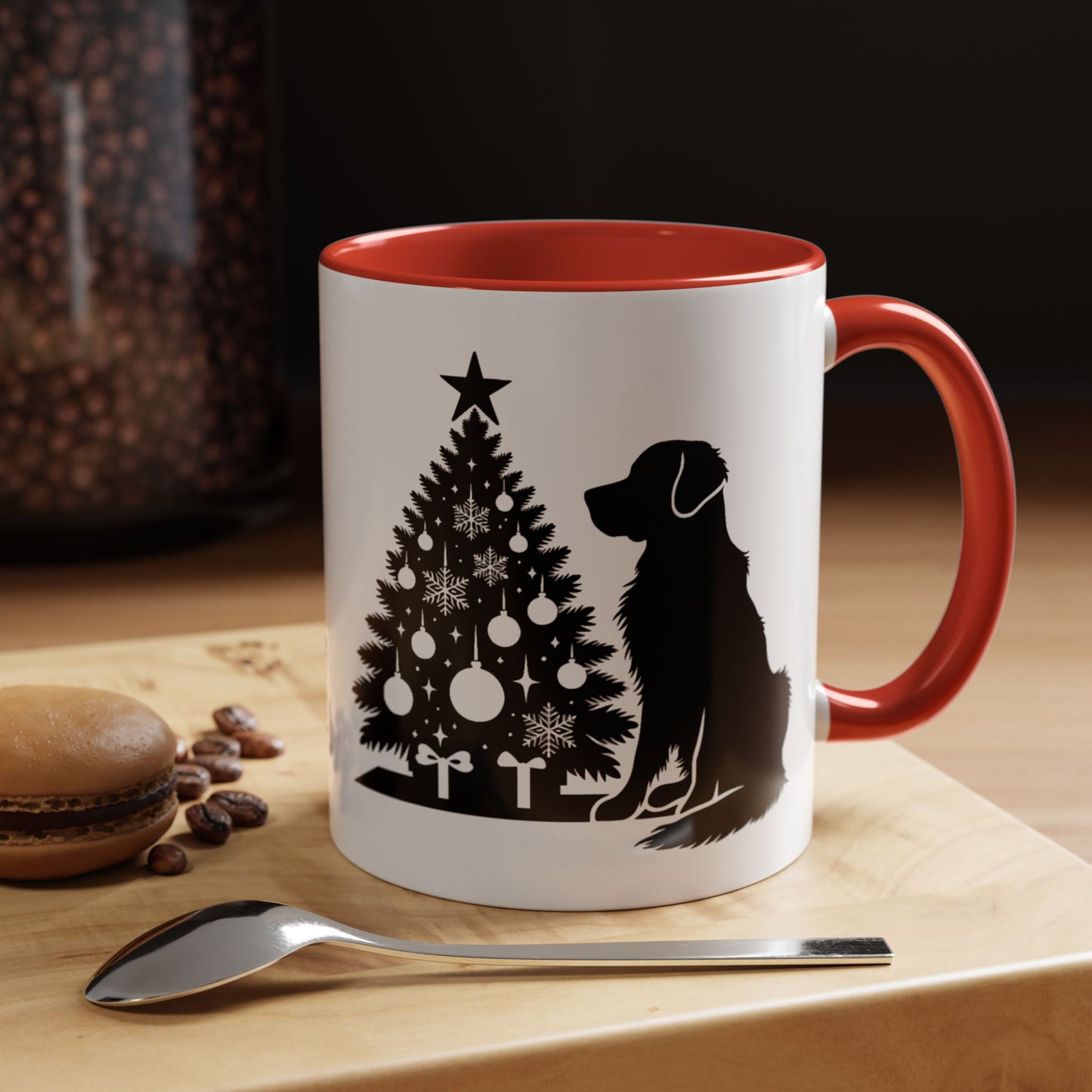 Golden Christmas Tree 2-Tone Coffee Mug