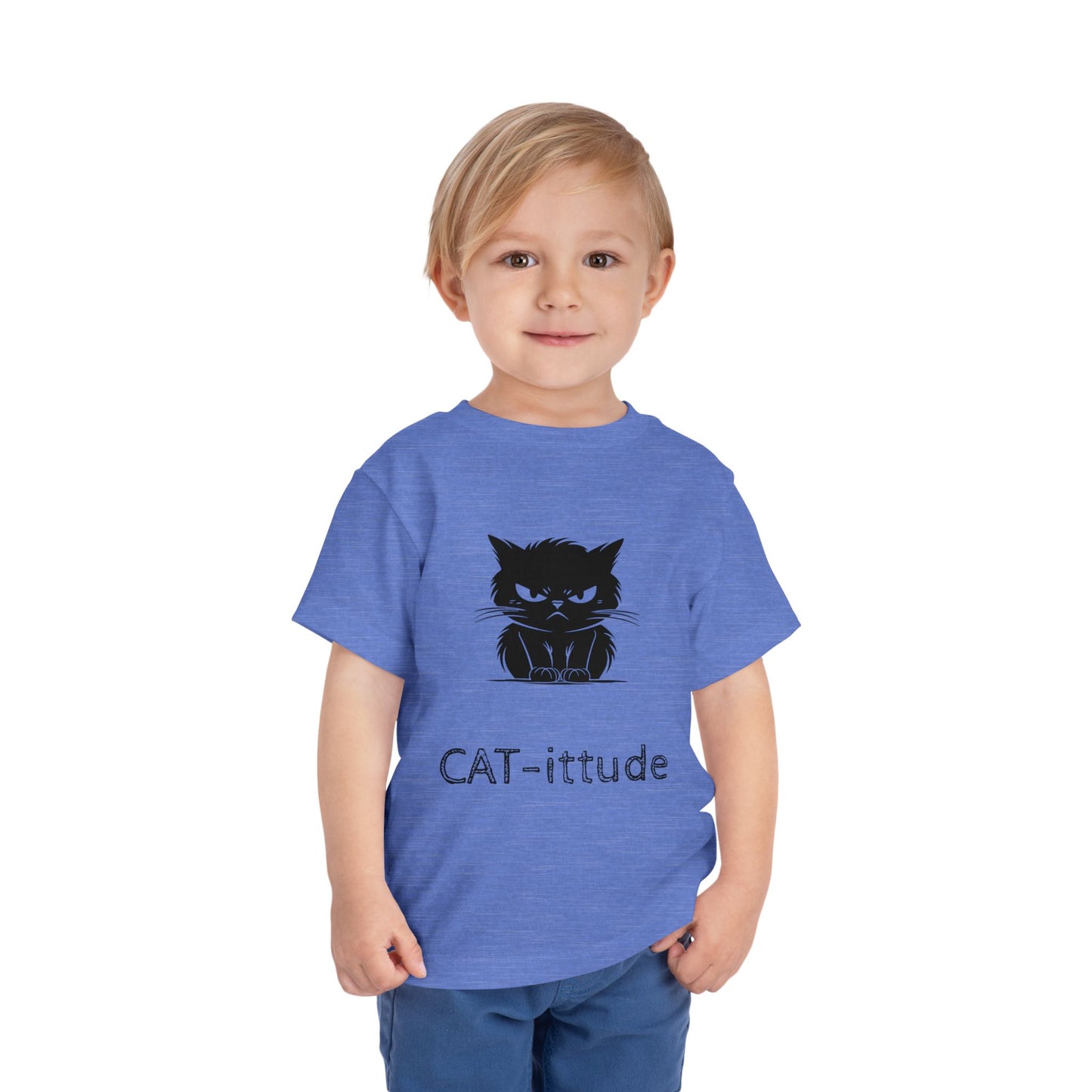 CAT-itude Toddler Unisex Short Sleeve Crewneck Tee