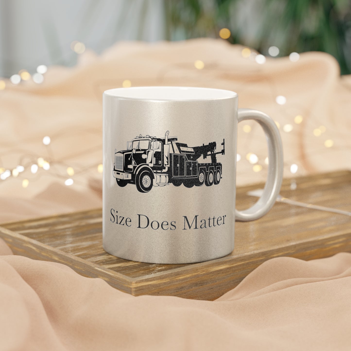 Size Does Matter Metallic Coffee Mug