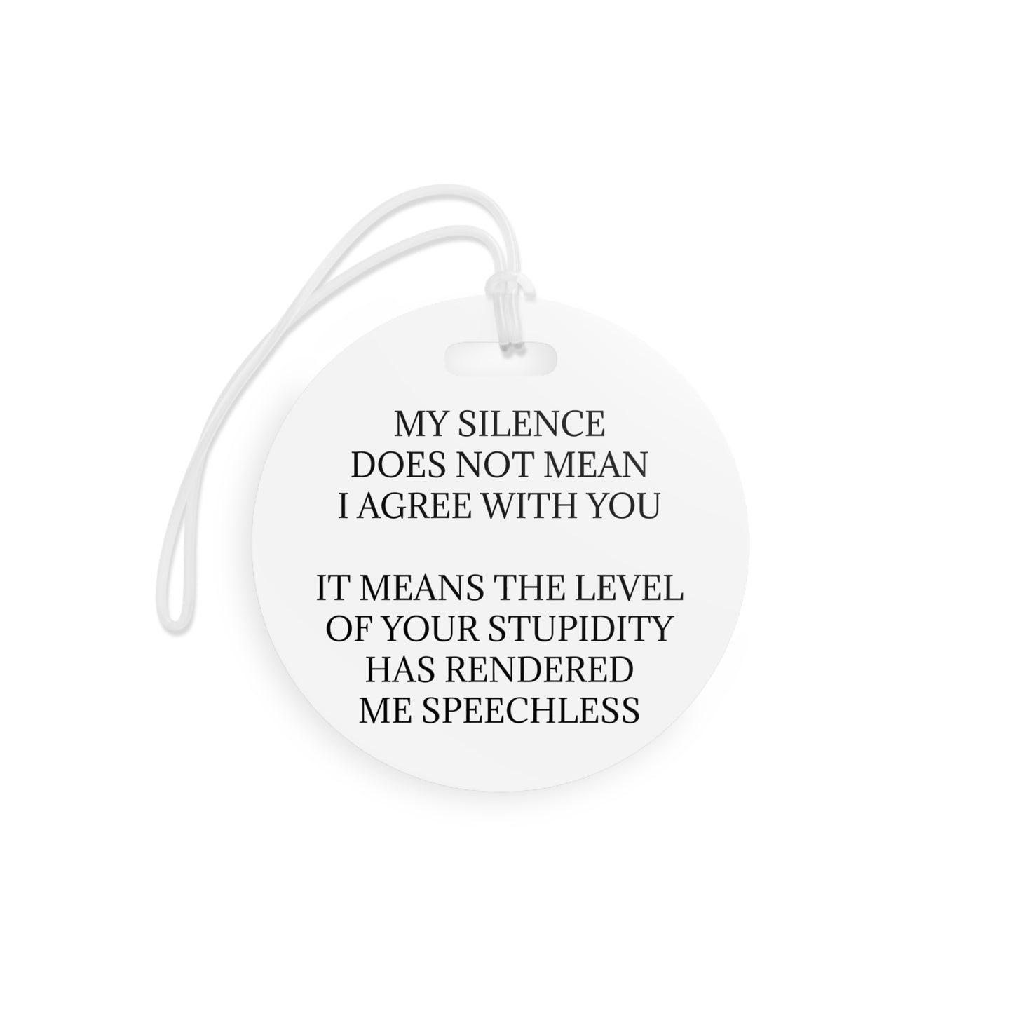 Speechless Luggage Tag