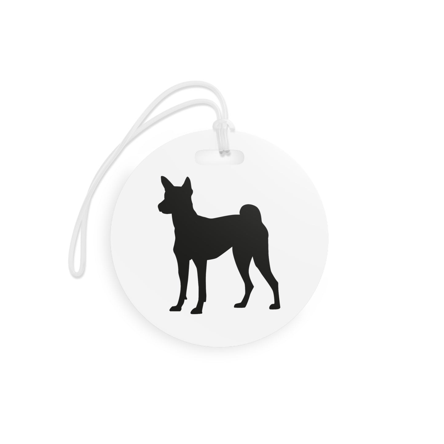 Basenji Silhouette Luggage Tag