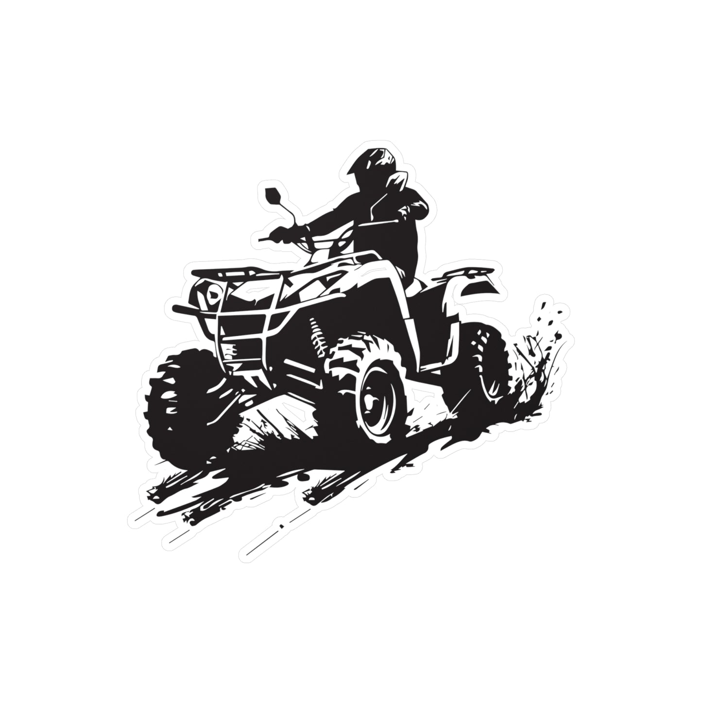 Slingin' Mud Quad Vinyl Decal