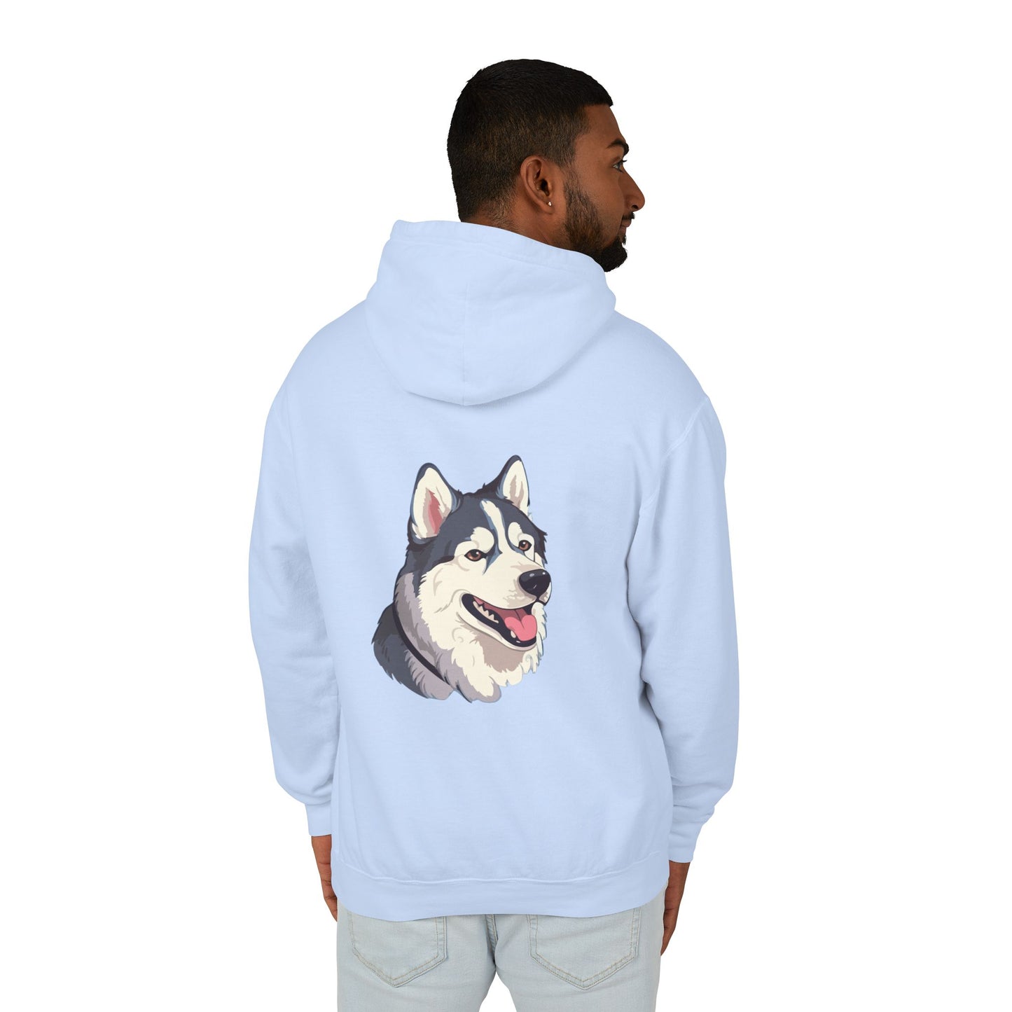 Malamute Head Unisex Lightweight Hoodie